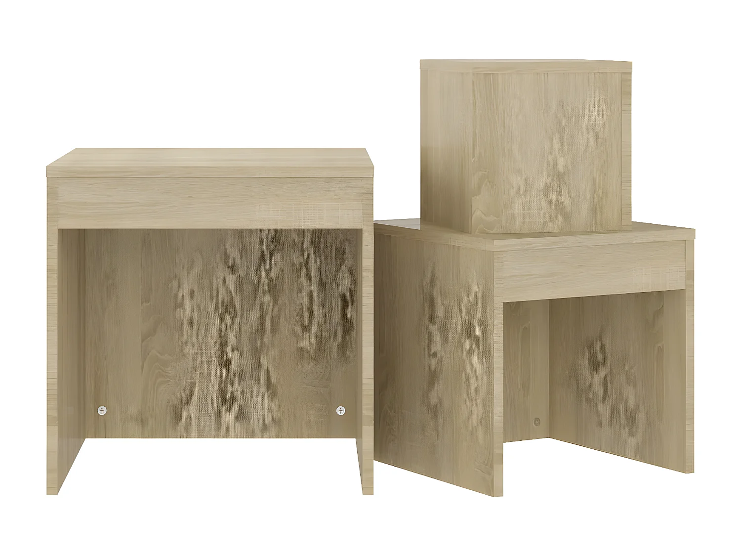 Tables gigognes 3 pcs Chêne sonoma