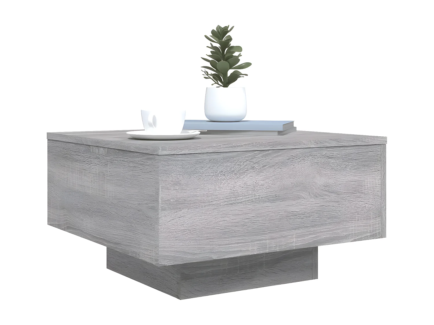 Table basse sonoma gris 55x55x31 bois d'ingénierie