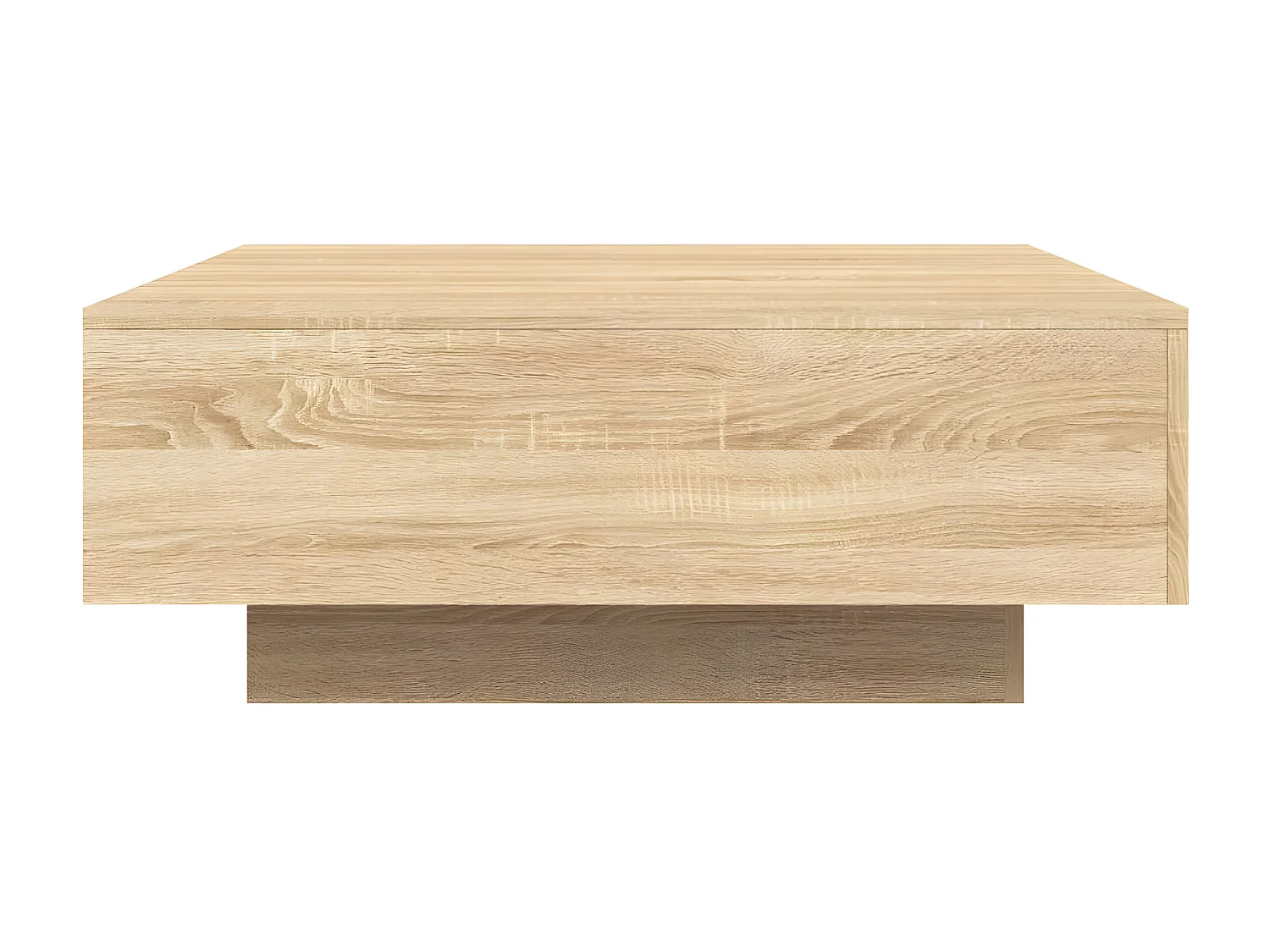 Table basse avec lumières LED chêne sonoma 80x80x31
