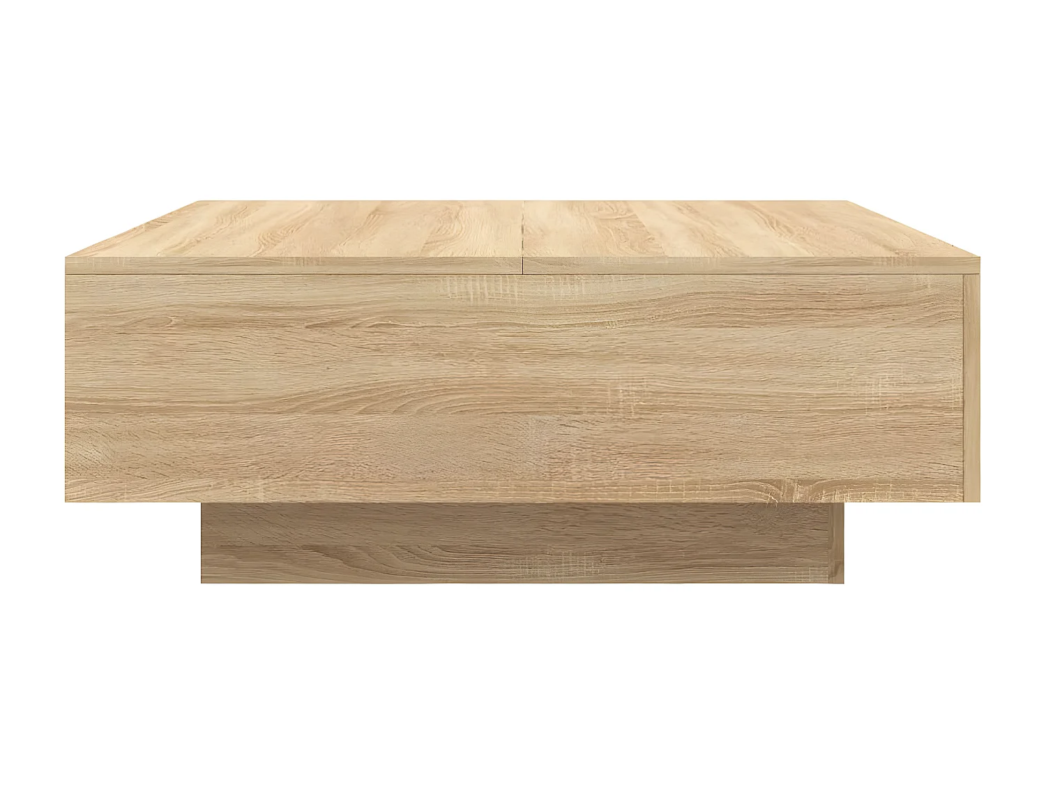 Table basse avec lumières LED chêne sonoma 80x80x31