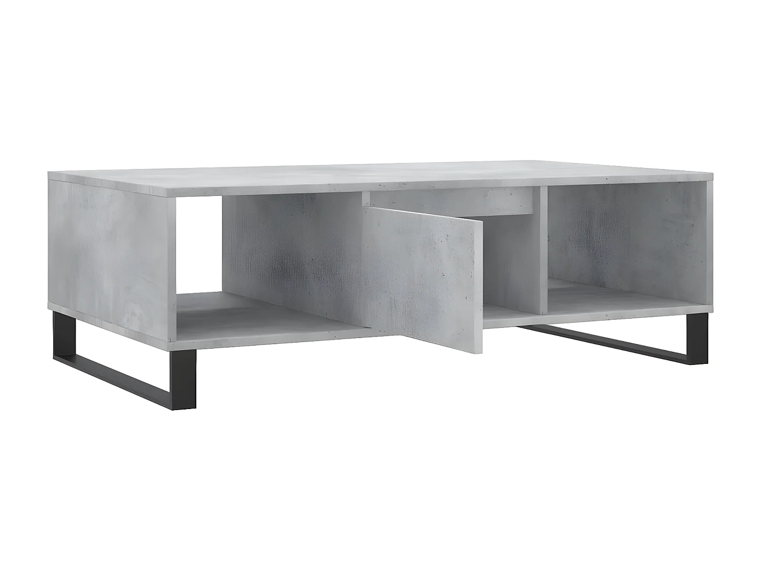 Table basse gris béton 104x60x35 bois d'ingénierie