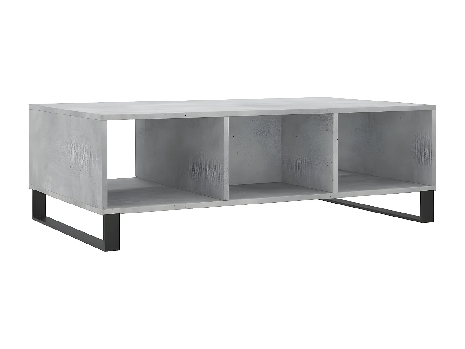 Table basse gris béton 104x60x35 bois d'ingénierie