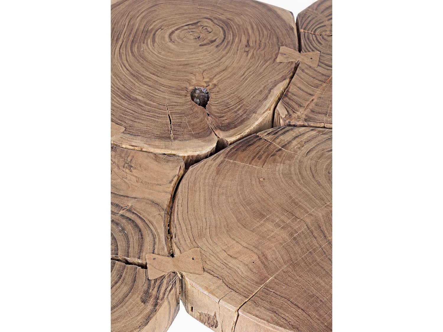 Salontafel in acaciahout en zwart stalen poten Hoog L 90 cm