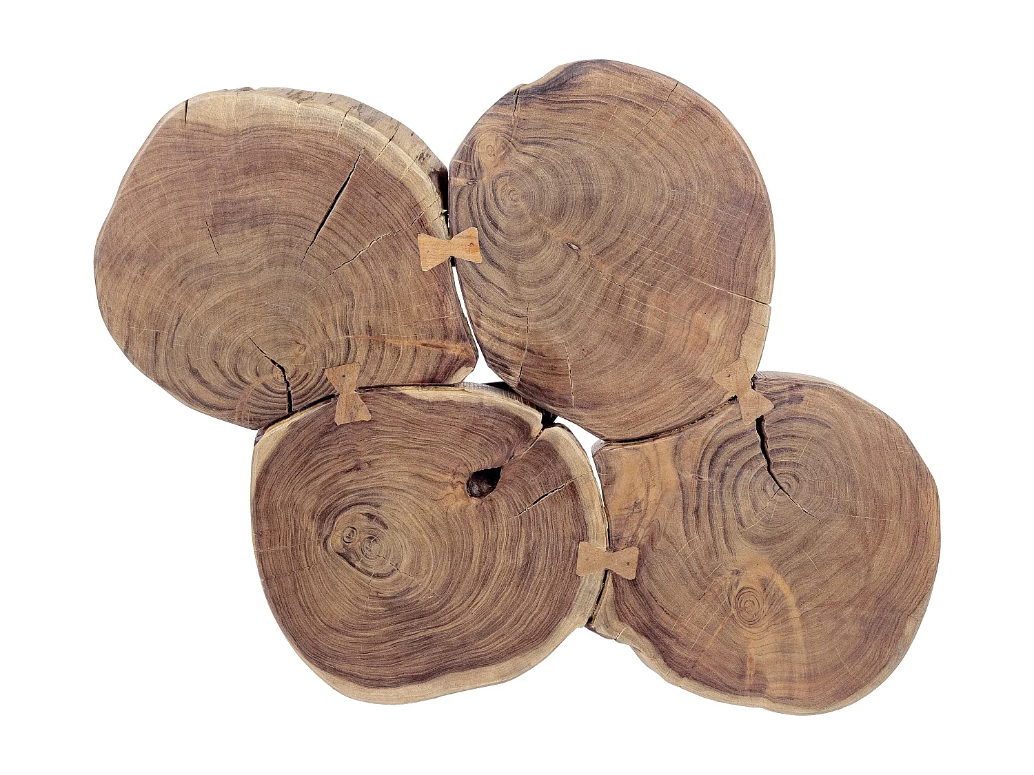 Table basse en bois d'acacia et pieds acier noir Tal L 90cm