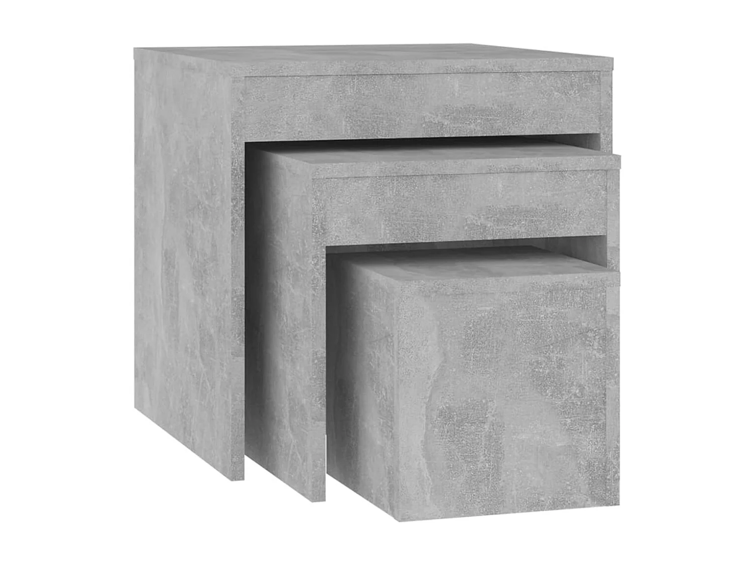 Tables gigognes 3 pcs Gris béton 2