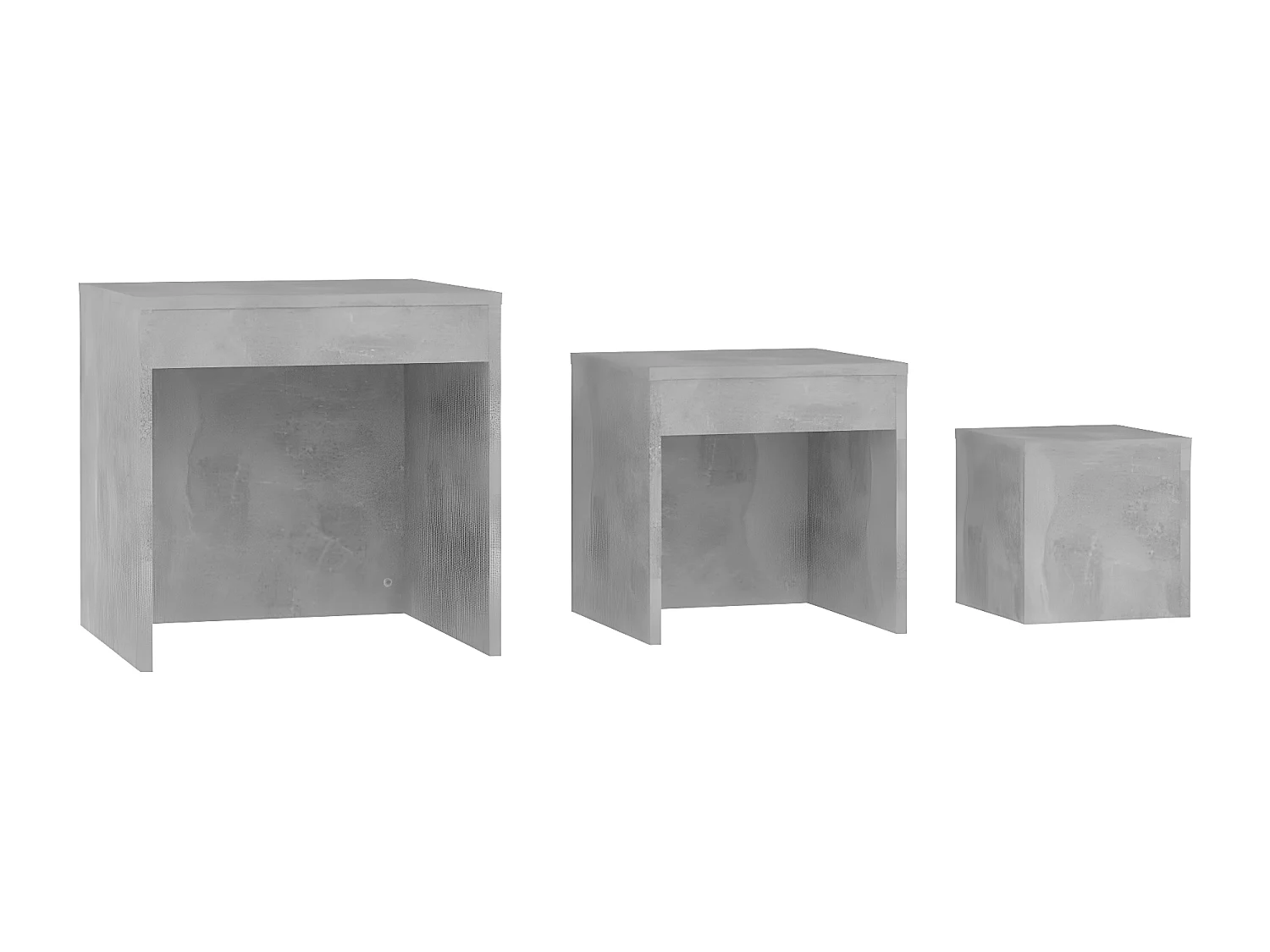 Tables gigognes 3 pcs Gris béton 2