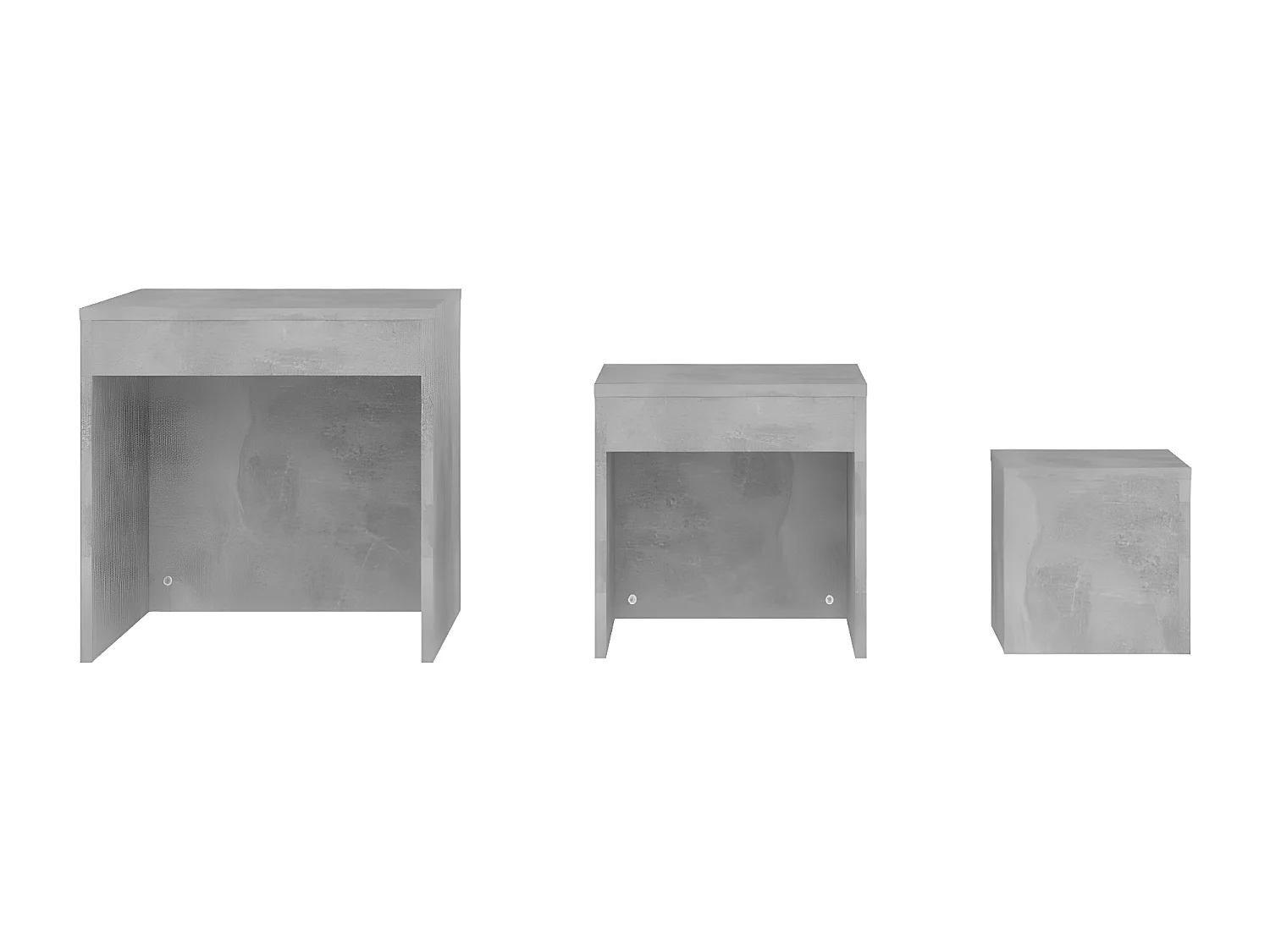 Tables gigognes 3 pcs Gris béton 2