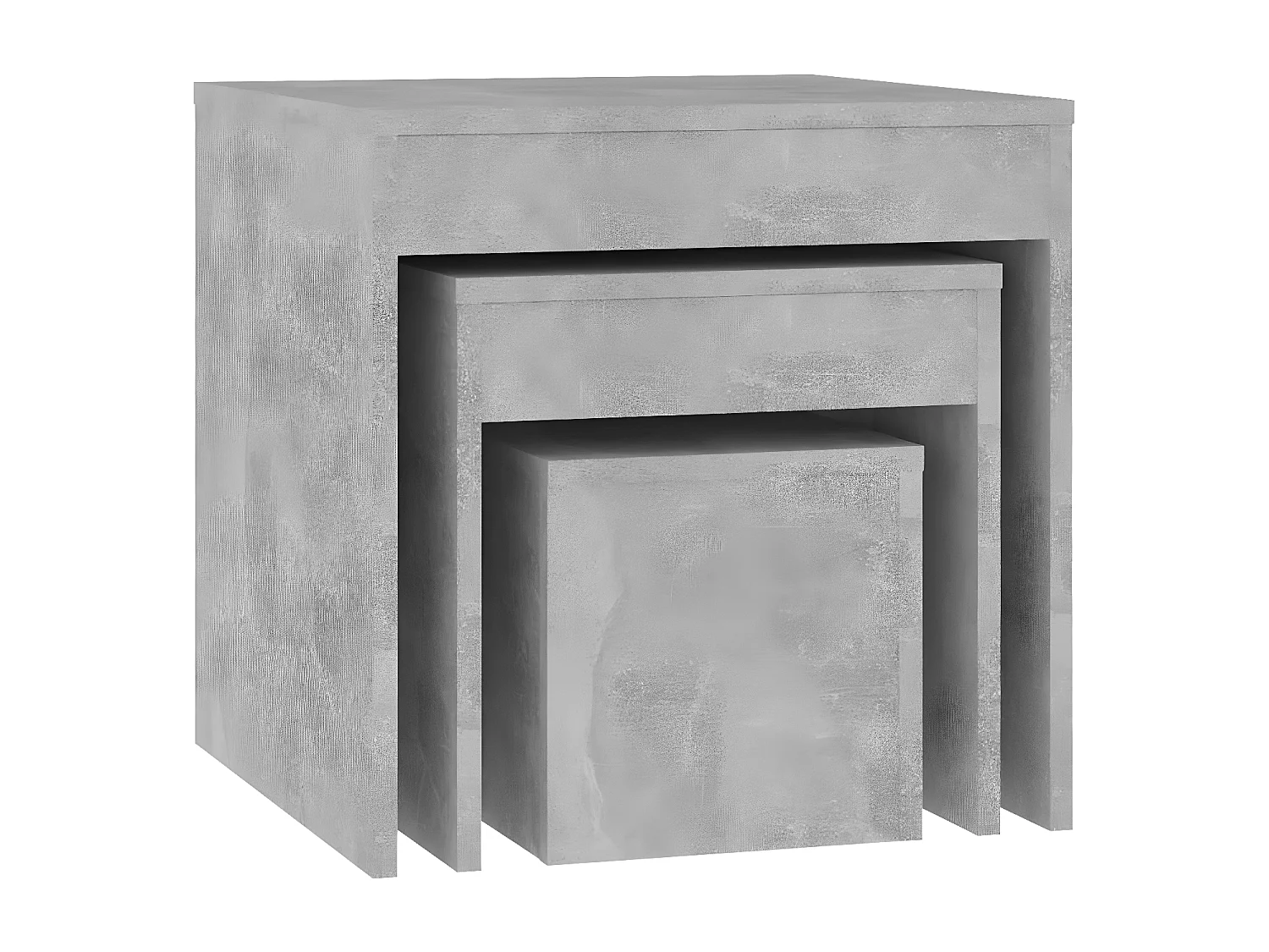 Tables gigognes 3 pcs Gris béton 2