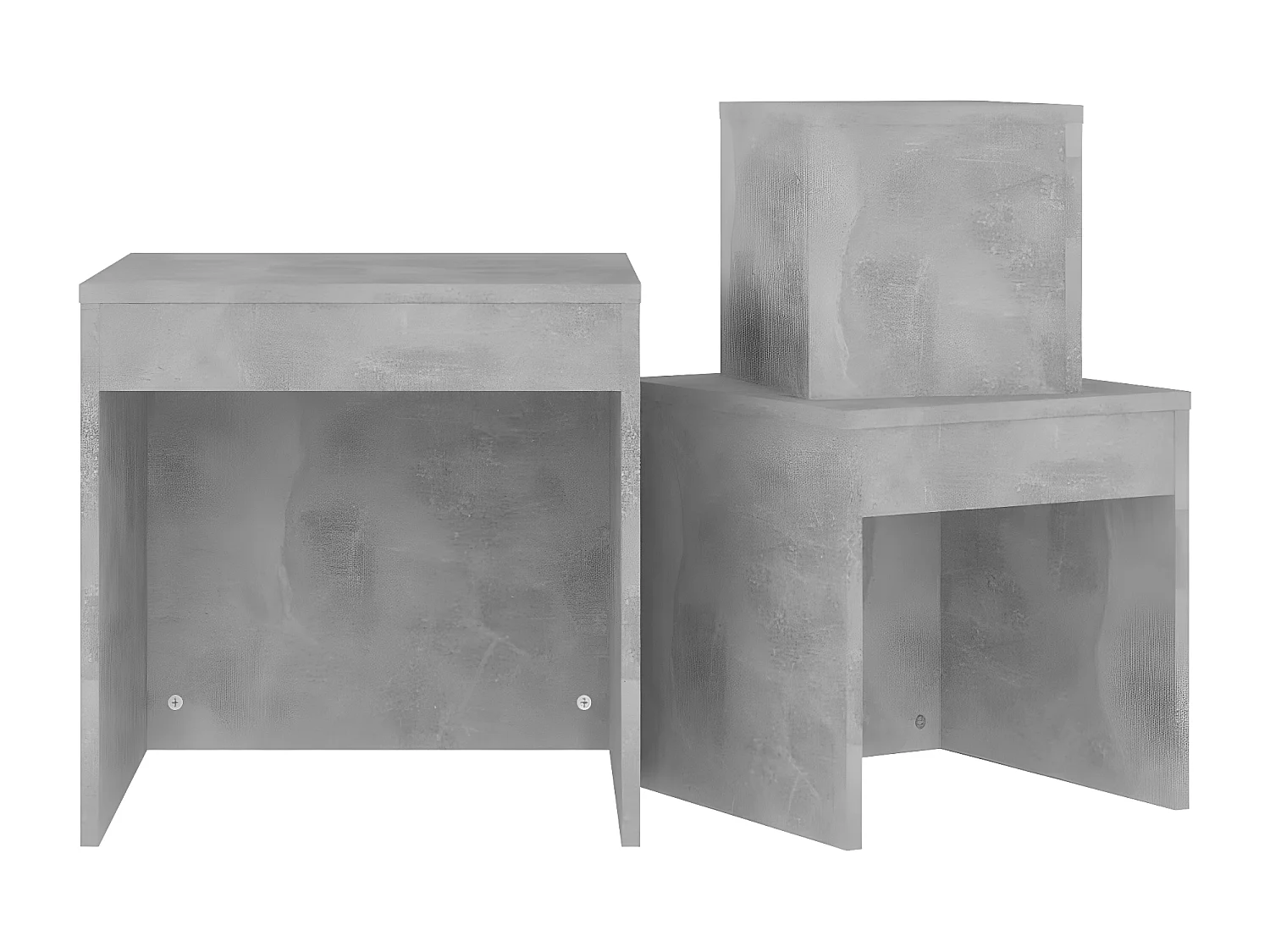 Tables gigognes 3 pcs Gris béton 2
