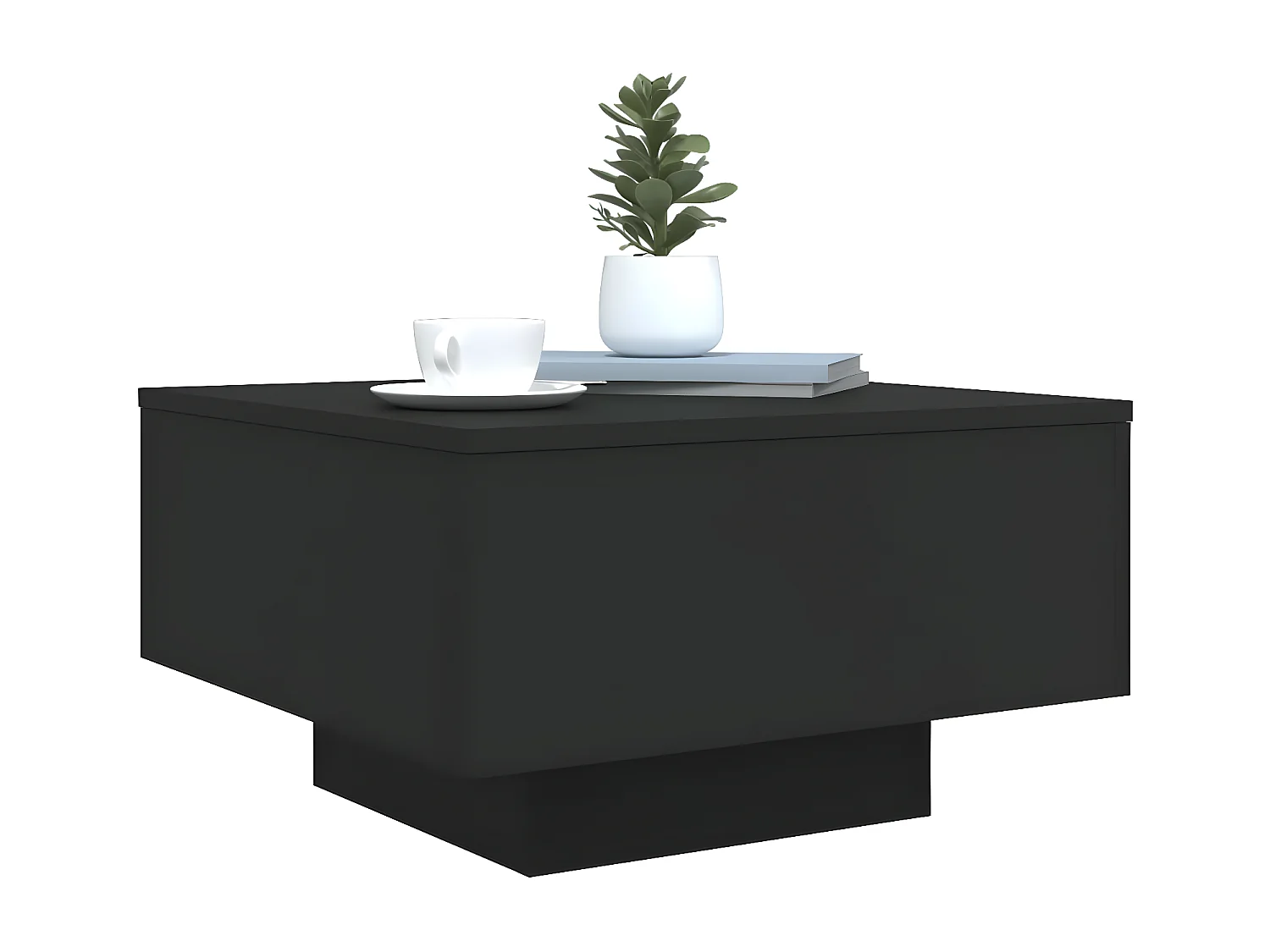 Table basse noir 55x55x31 bois d'ingénierie