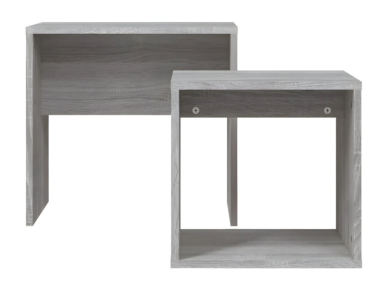 Tables basses gigognes 2 pcs sonoma gris bois d'ingénierie