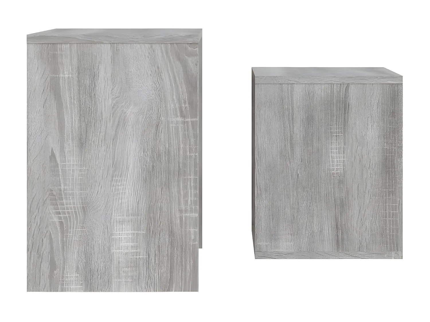 Tables basses gigognes 2 pcs sonoma gris bois d'ingénierie