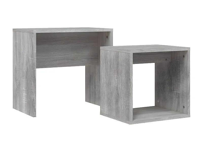 Tables basses gigognes 2 pcs sonoma gris bois d'ingénierie