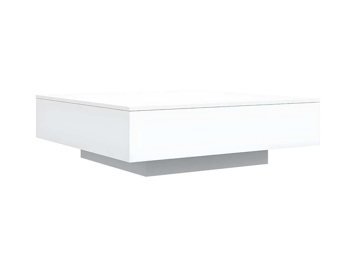 Table basse blanc 100x100x31 bois d'ingénierie