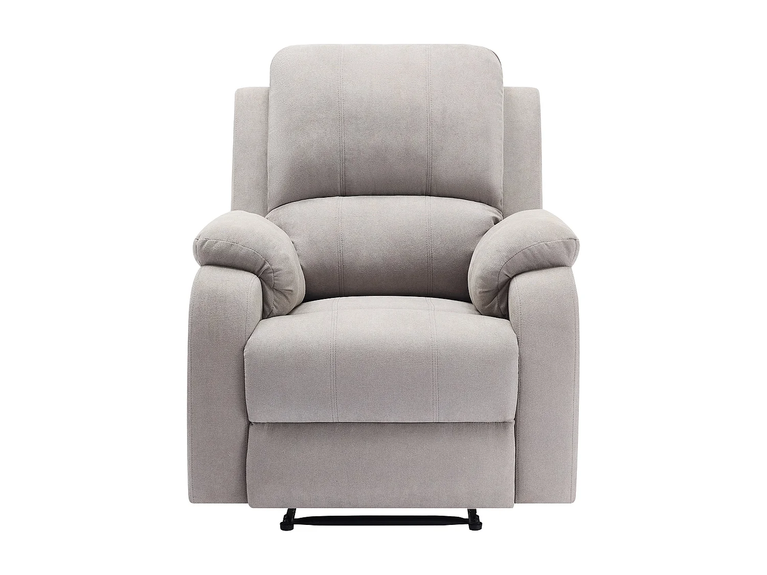 Canapé 3 places, 2 places et fauteuil relax en microfibre gris clair BRODY