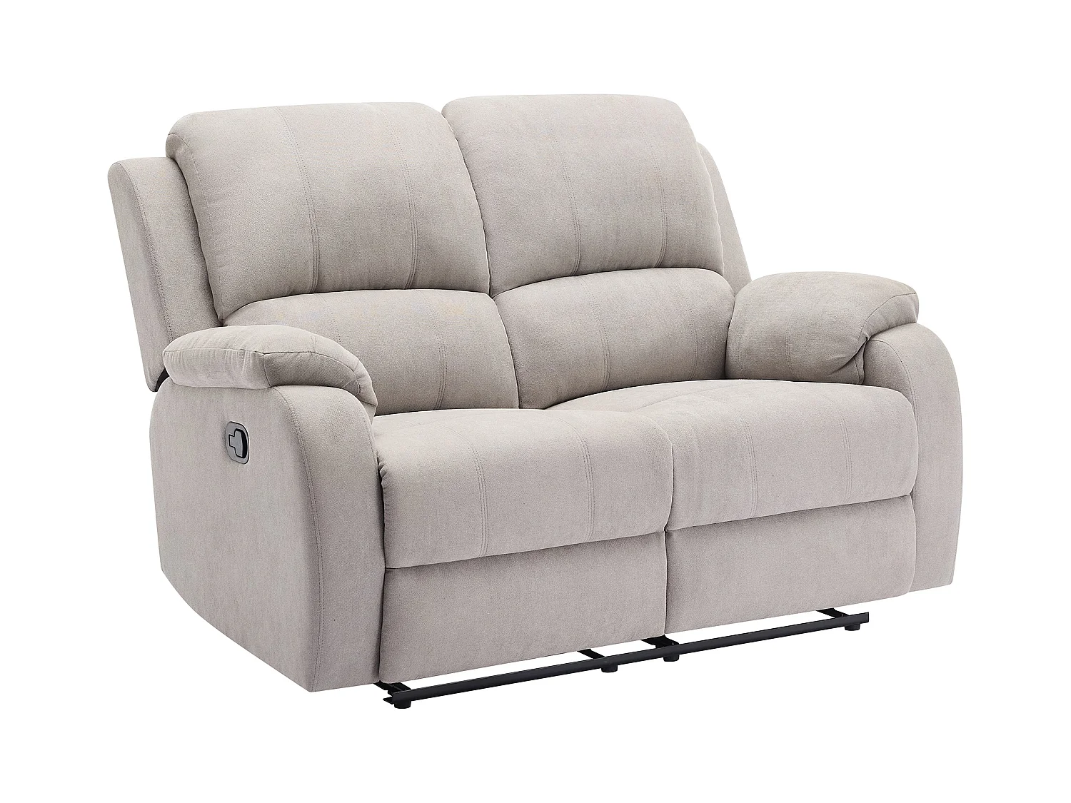 Canapé 3 places et 2 places relax en microfibre gris clair BRODY