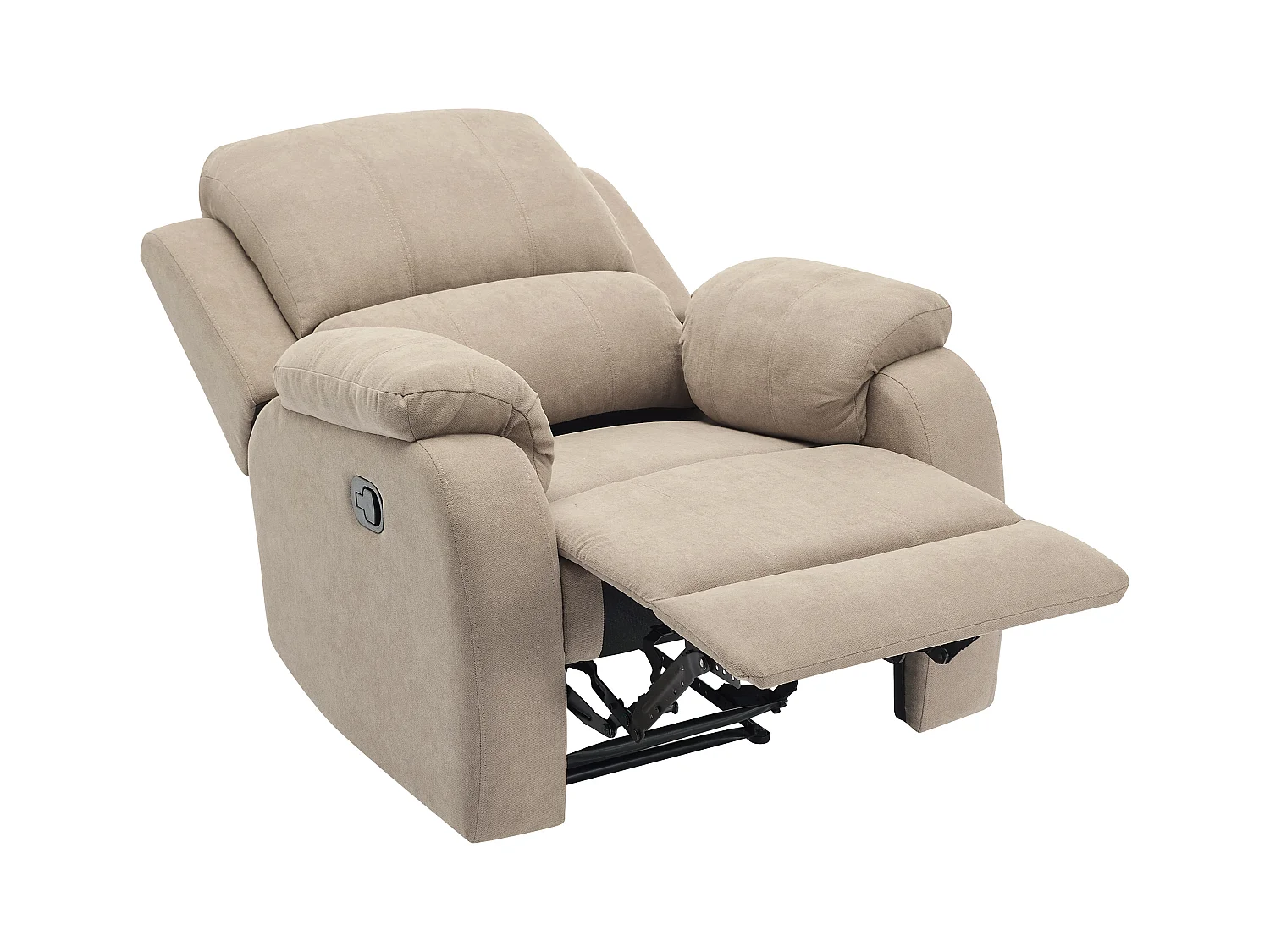 Canapé 3 places, 2 places et fauteuil relax en microfibre taupe BRODY