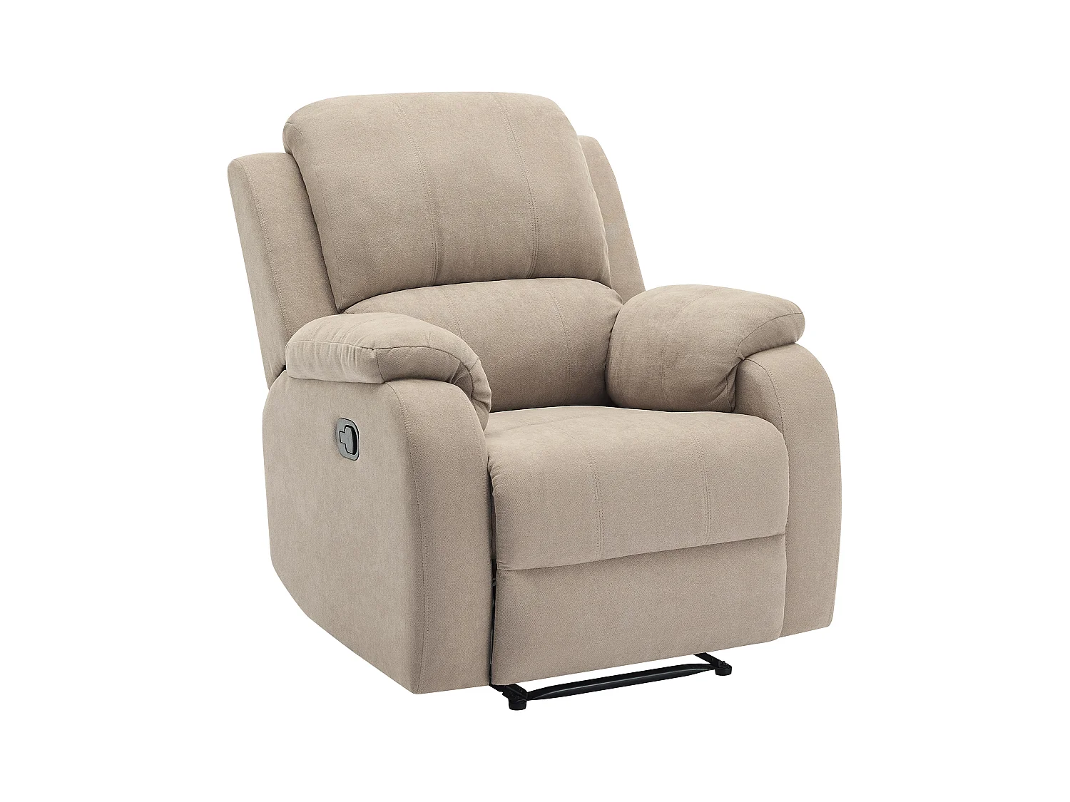 Canapé 3 places, 2 places et fauteuil relax en microfibre taupe BRODY