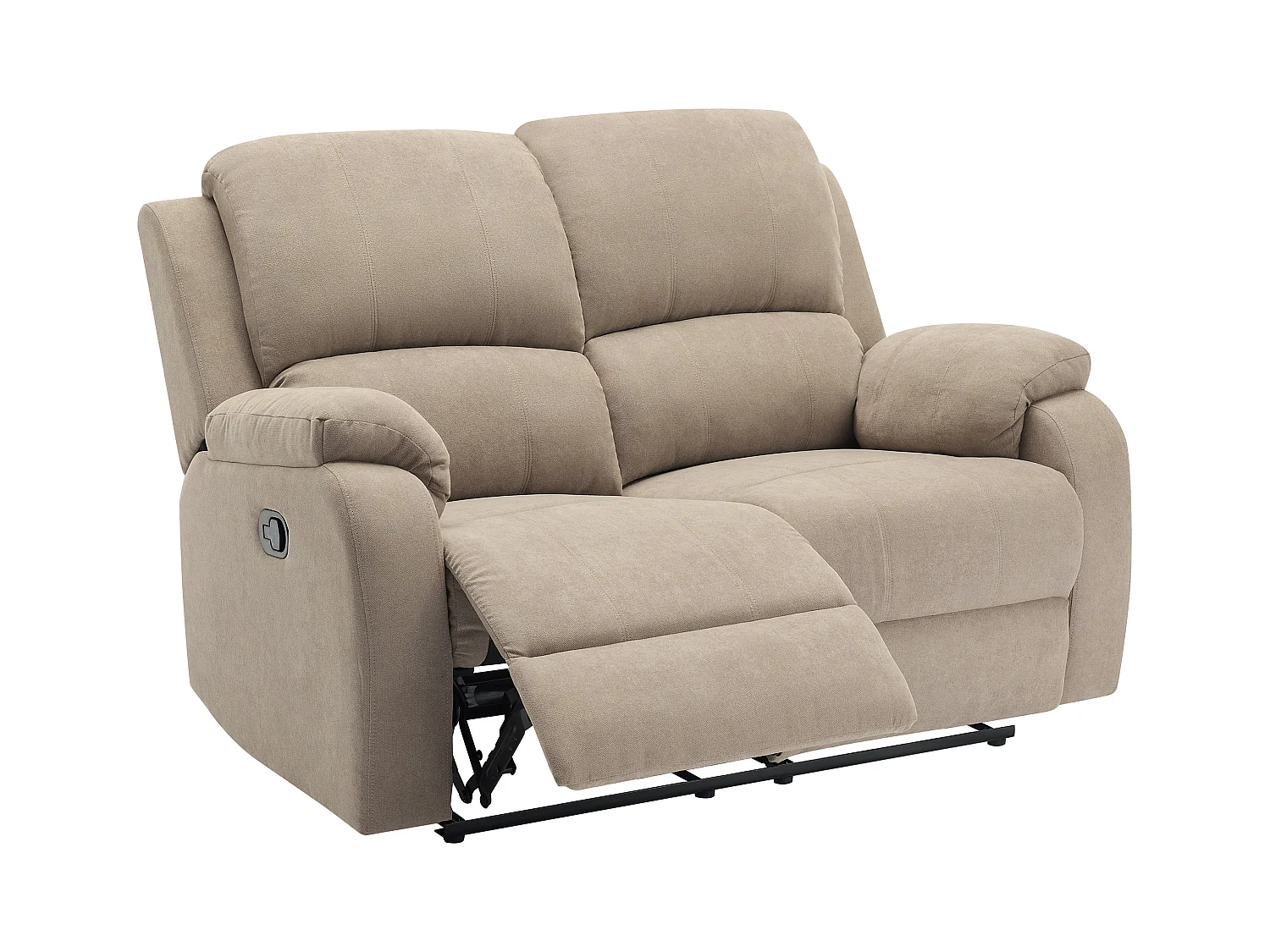 Canapé 3 places, 2 places et fauteuil relax en microfibre taupe BRODY