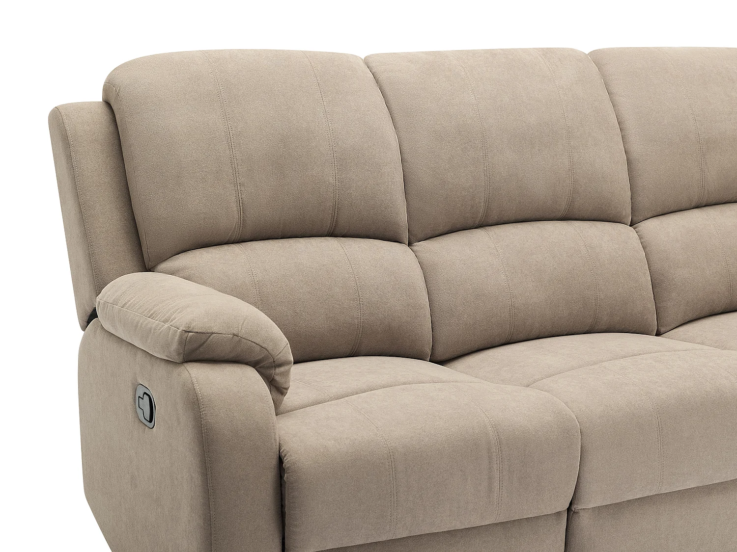 Canapé 3 places et 2 places relax en microfibre taupe BRODY