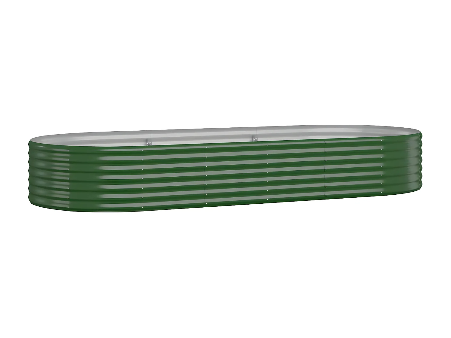Jardinière de jardin Acier enduit de poudre 249x100x36 Vert