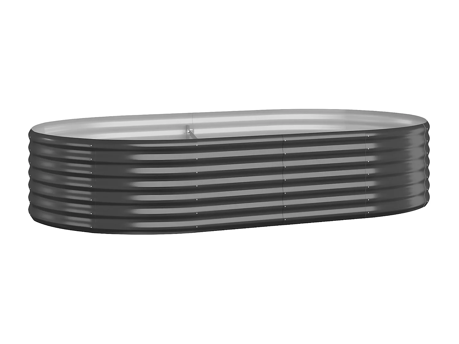 Jardinière Acier enduit de poudre 175x100x36 Anthracite