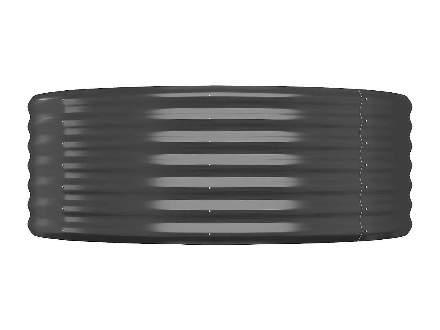 Jardinière Acier enduit de poudre 175x100x36 Anthracite