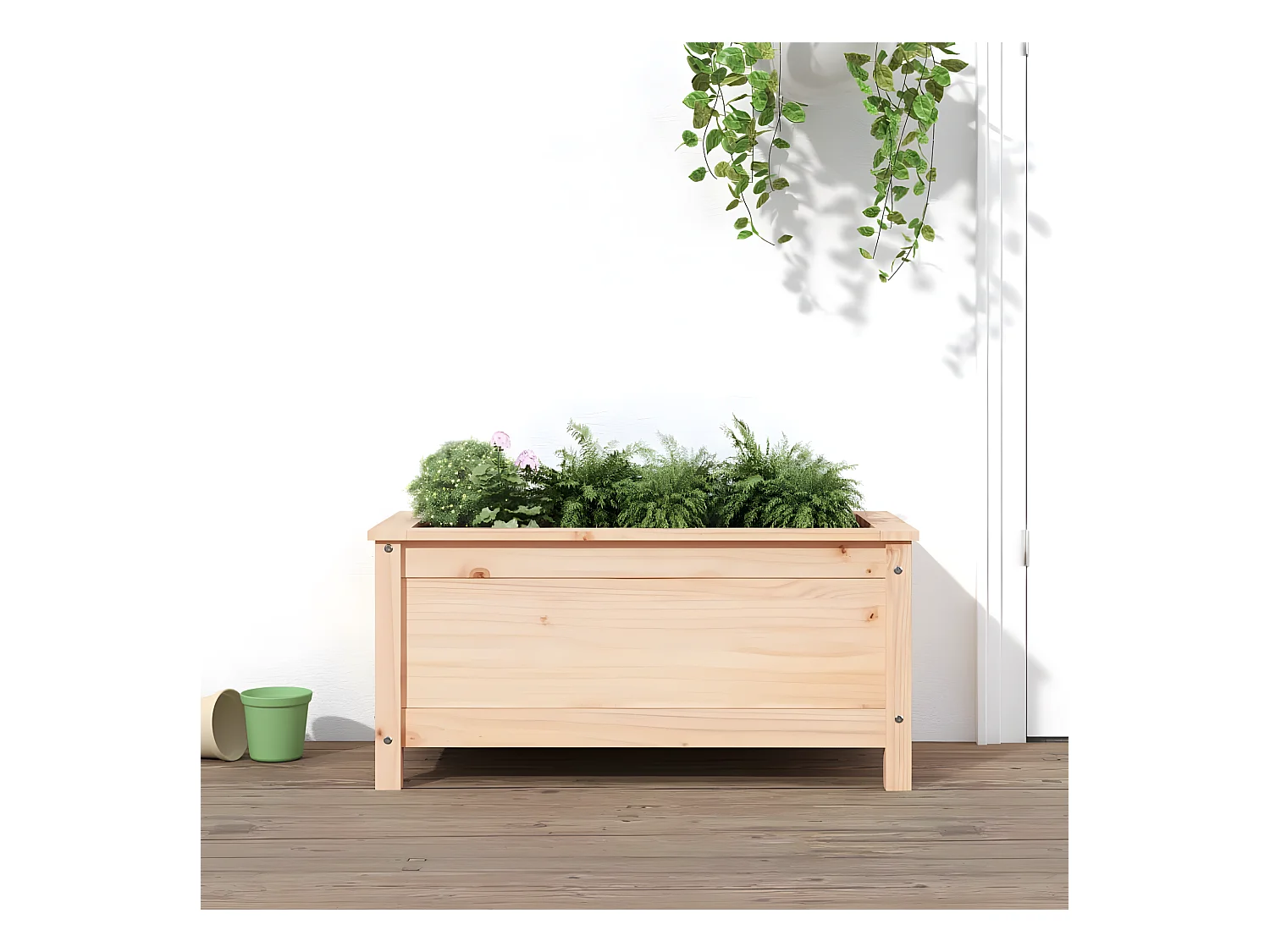 Jardinière 82,5x40x39 bois de pin massif