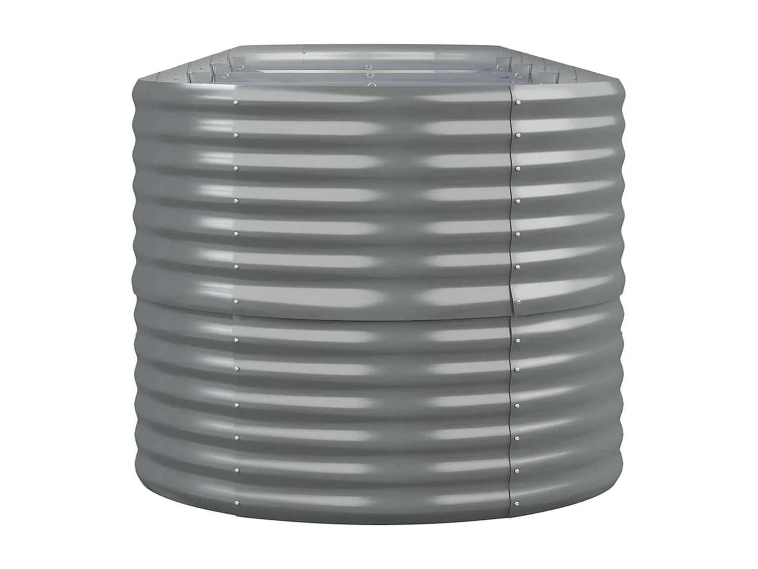 Jardinière de jardin Acier enduit de poudre 440x80x68 Gris