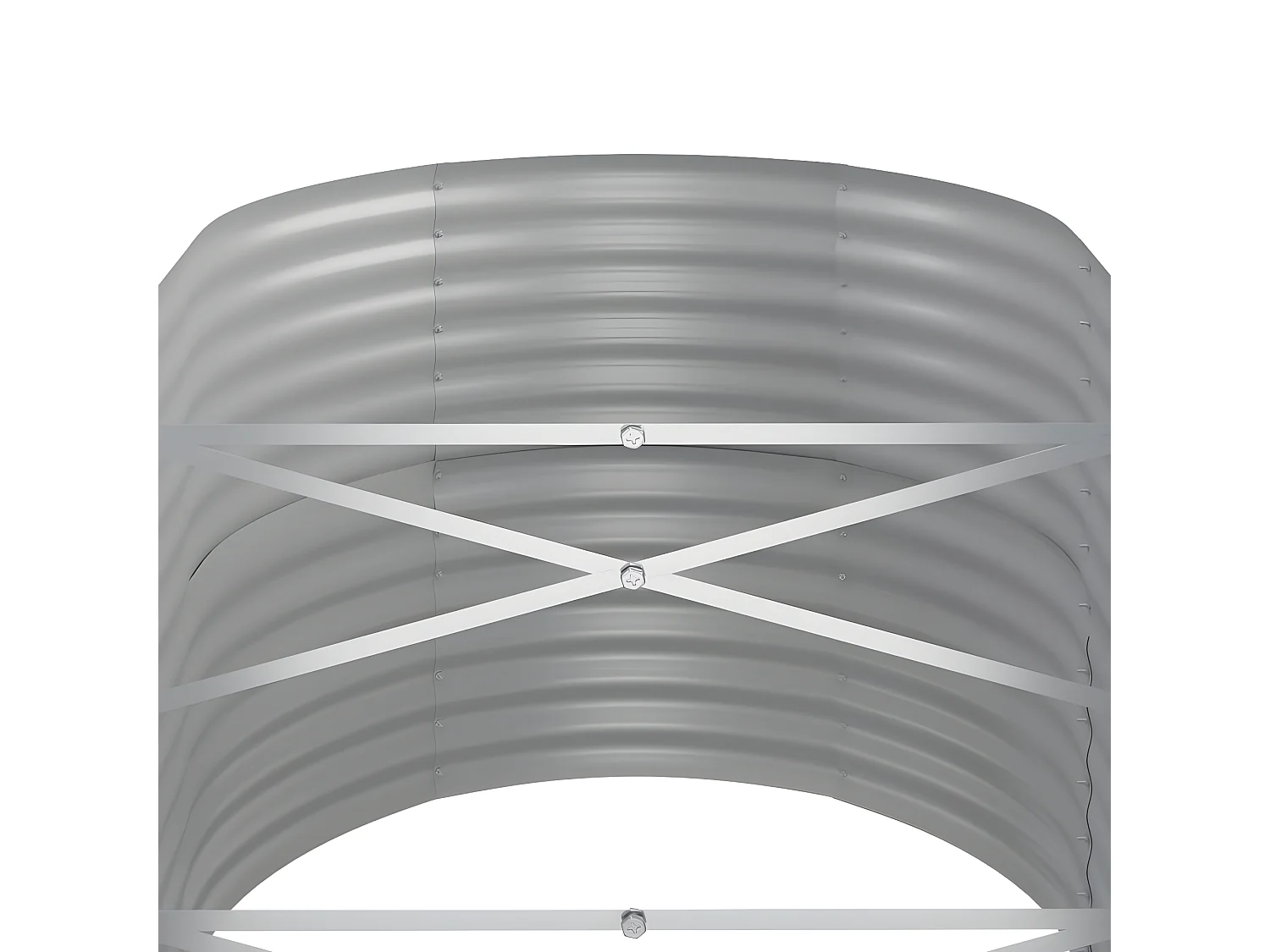 Jardinière de jardin Acier enduit de poudre 440x80x68 Gris