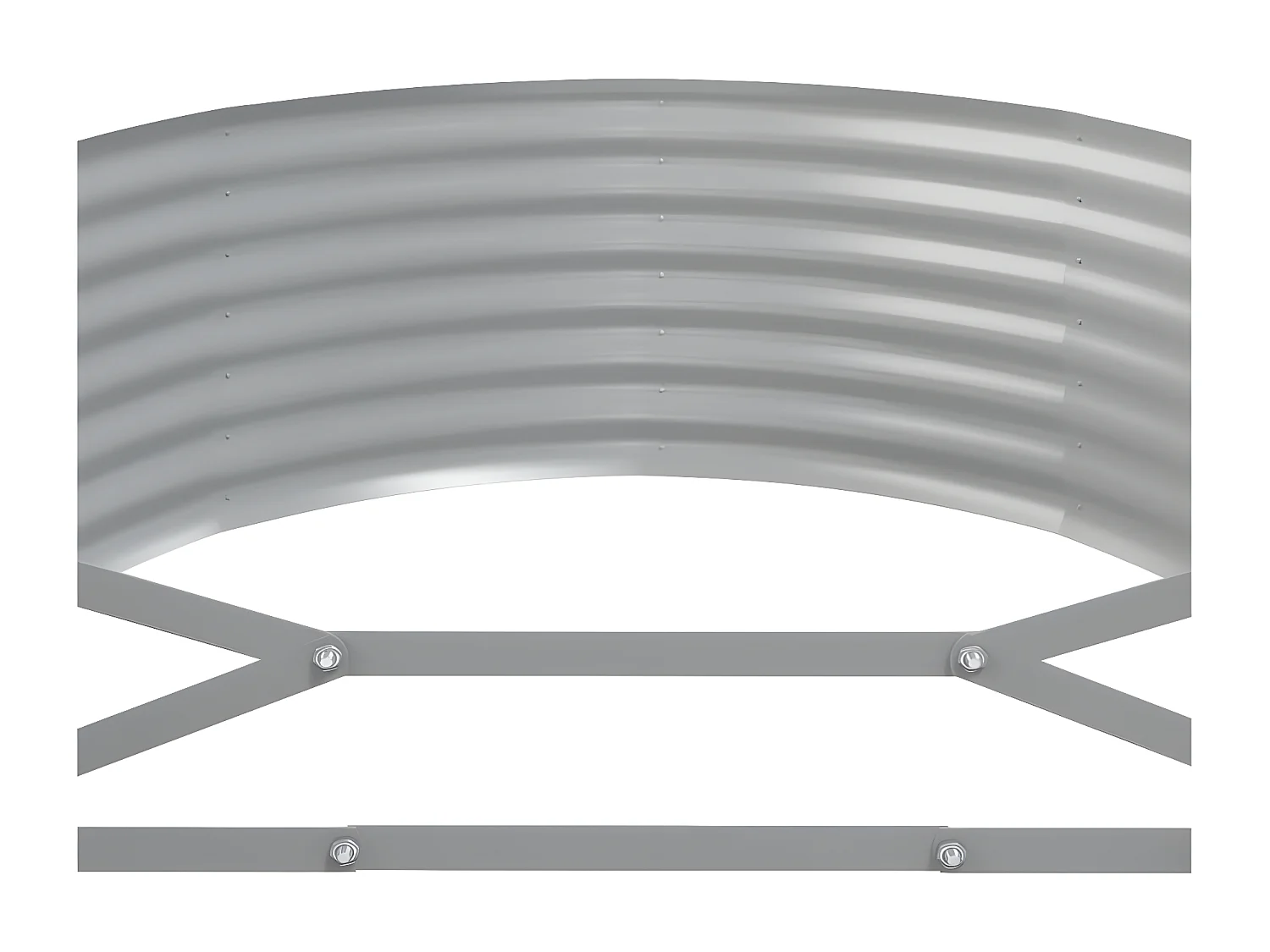 Jardinière de jardin Acier enduit de poudre 249x100x36 Marron