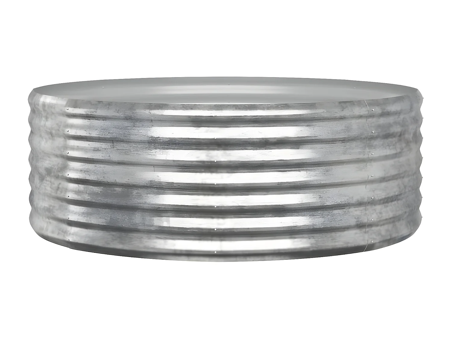 Jardinière de jardin Acier enduit de poudre100x100x36 Argenté