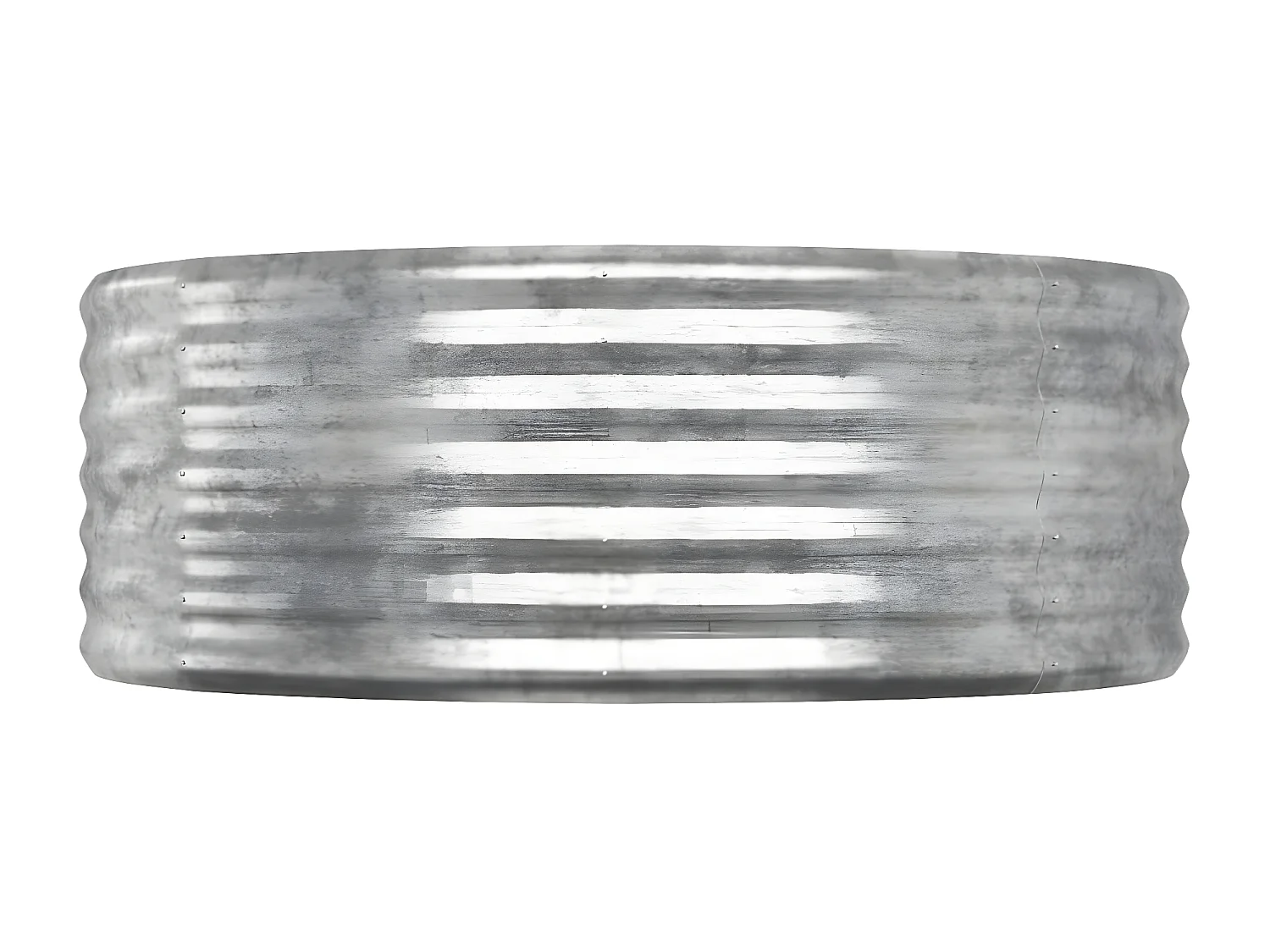 Jardinière de jardin Acier enduit de poudre100x100x36 Argenté