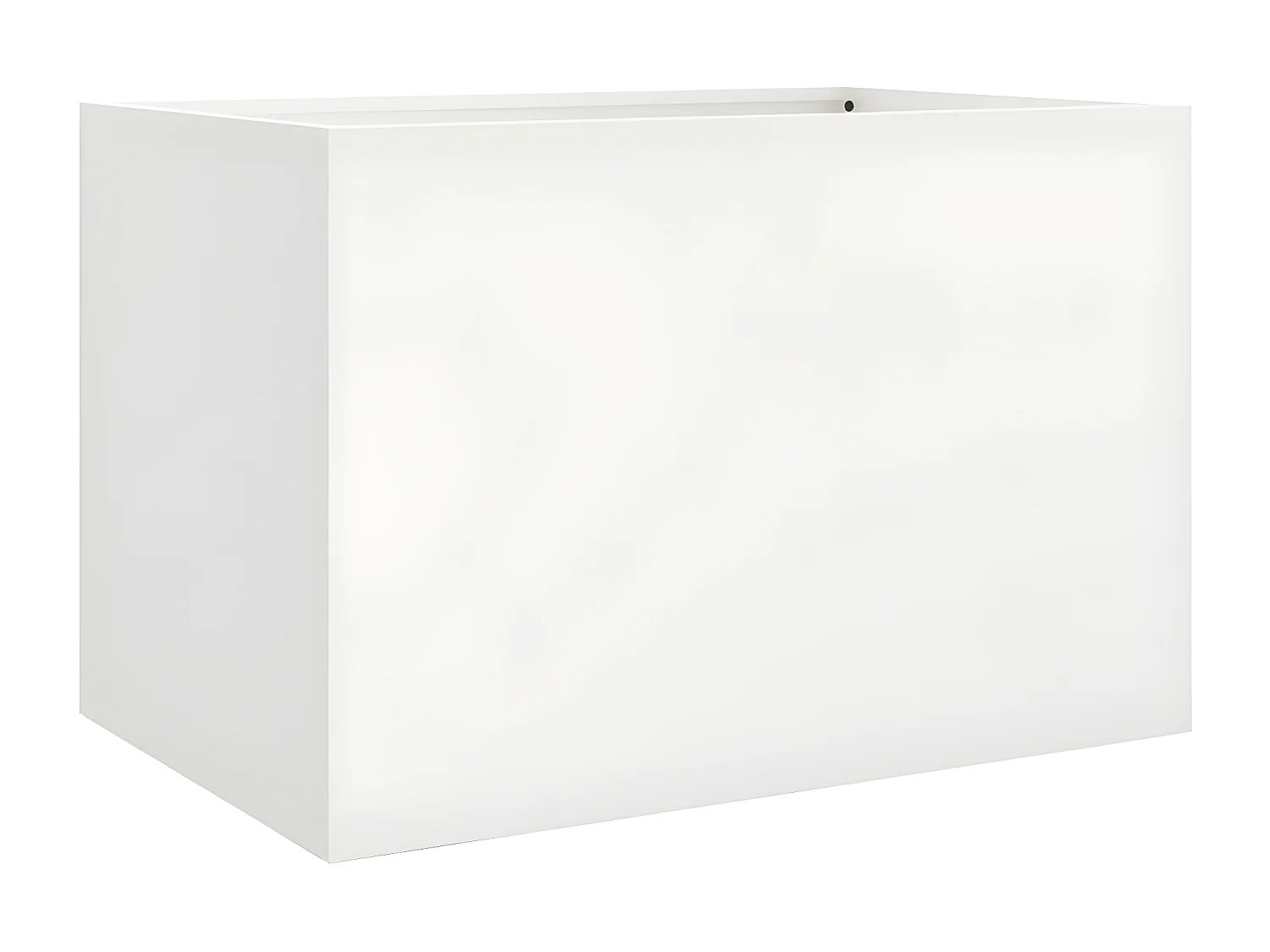 Jardinière blanc 62x40x39 acier laminé à froid