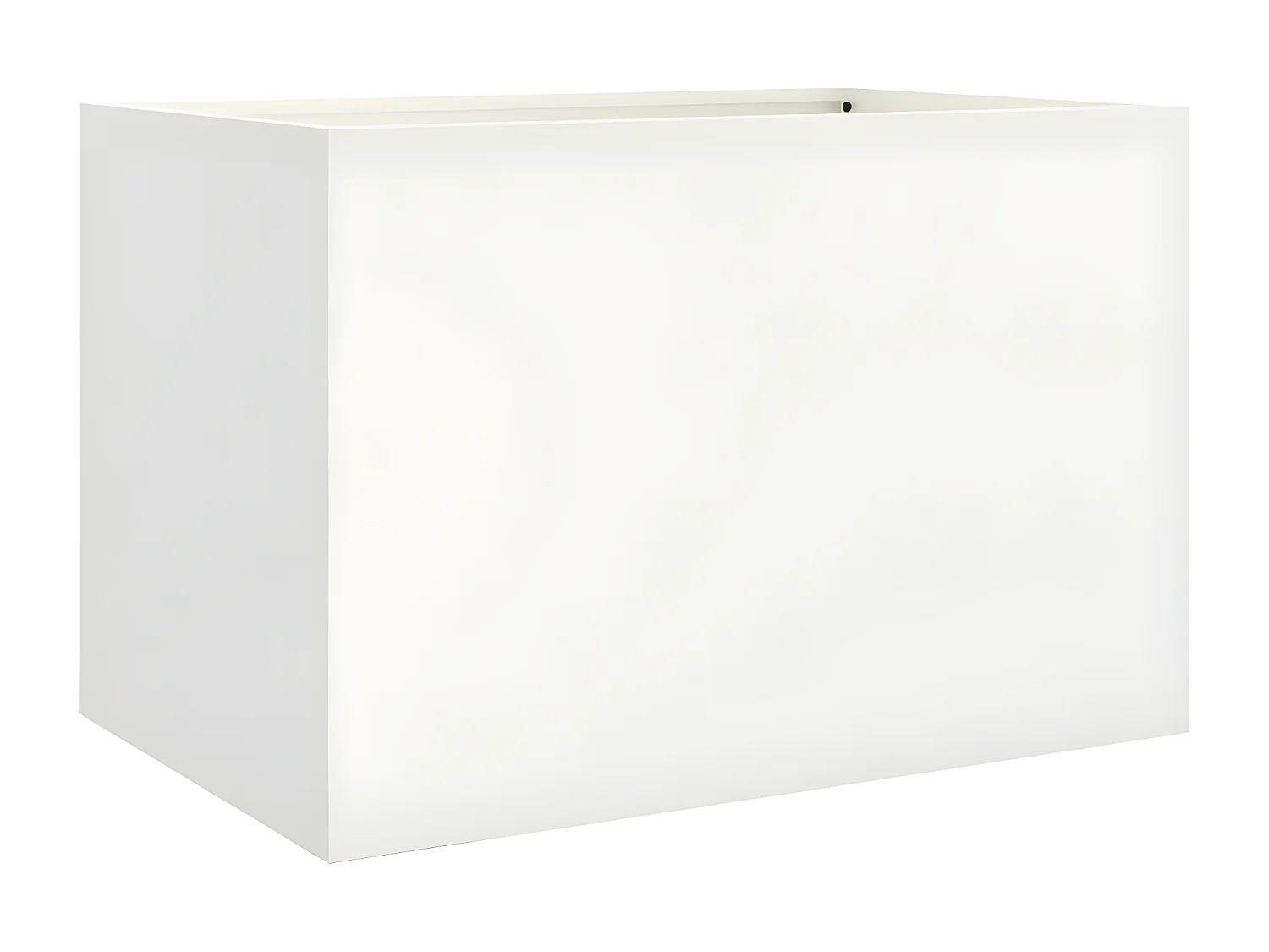 Jardinière blanc 62x40x39 acier laminé à froid