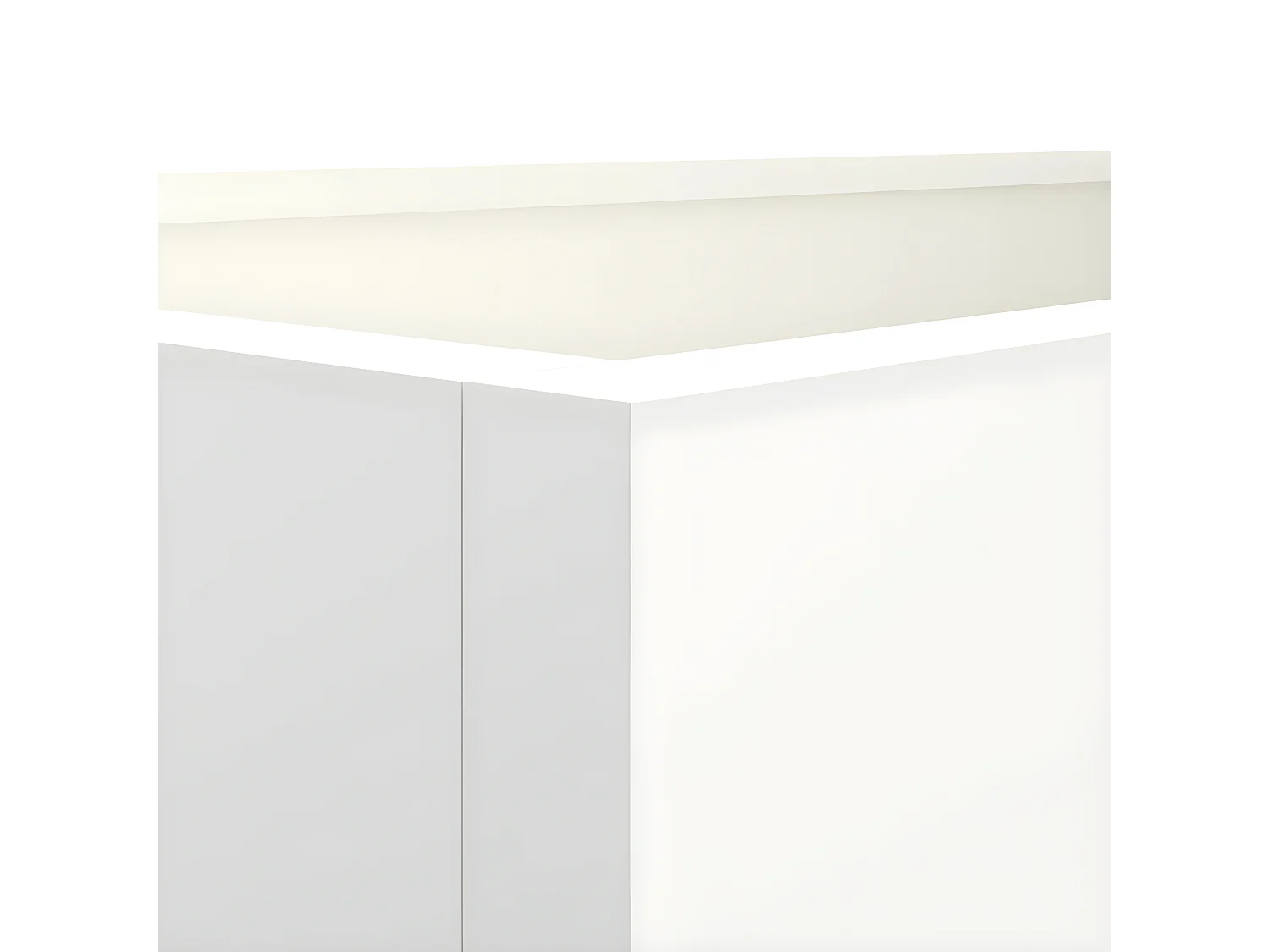 Jardinière blanc 62x40x39 acier laminé à froid