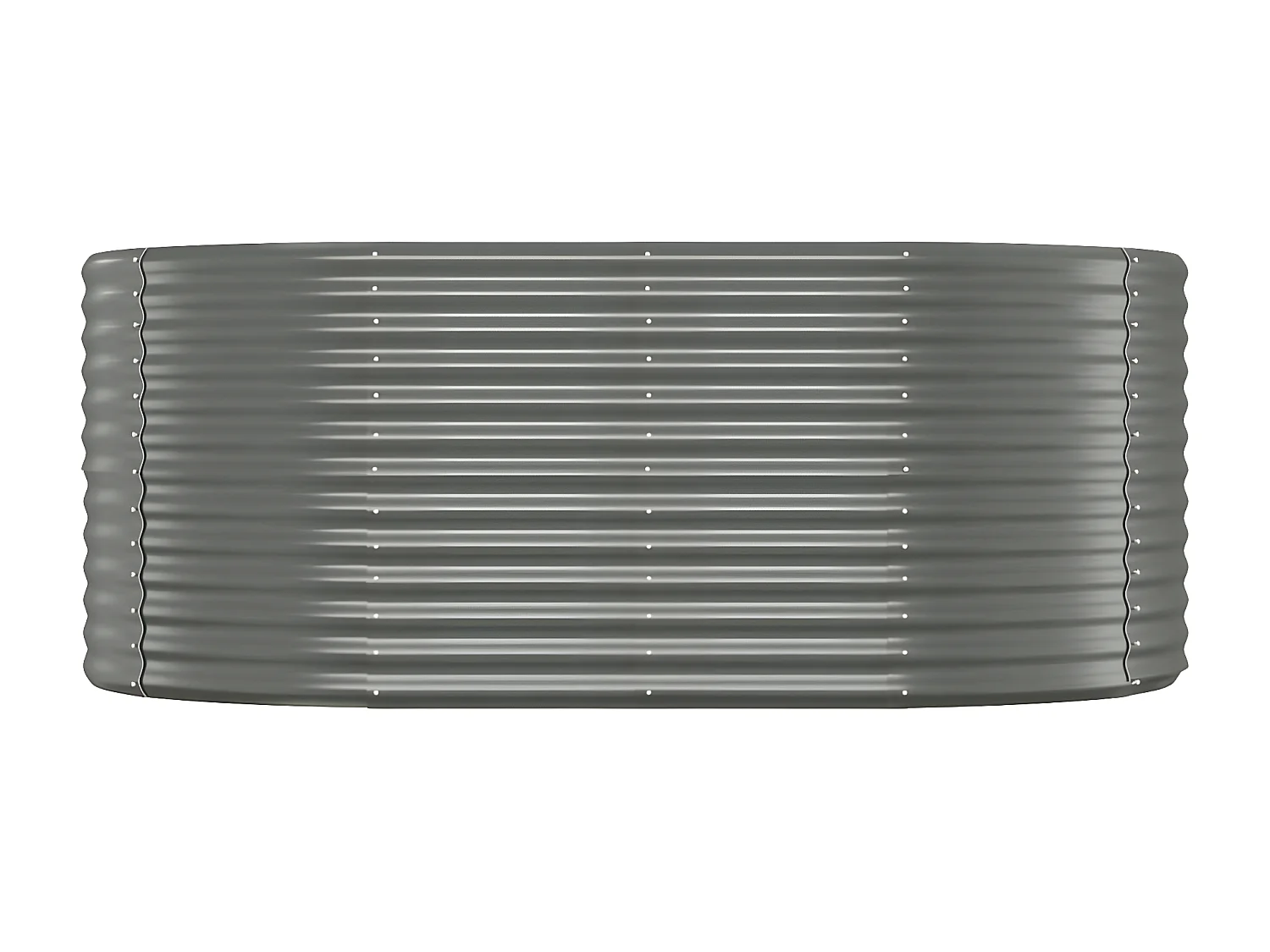 Jardinière Acier enduit de poudre 175x100x68 gris