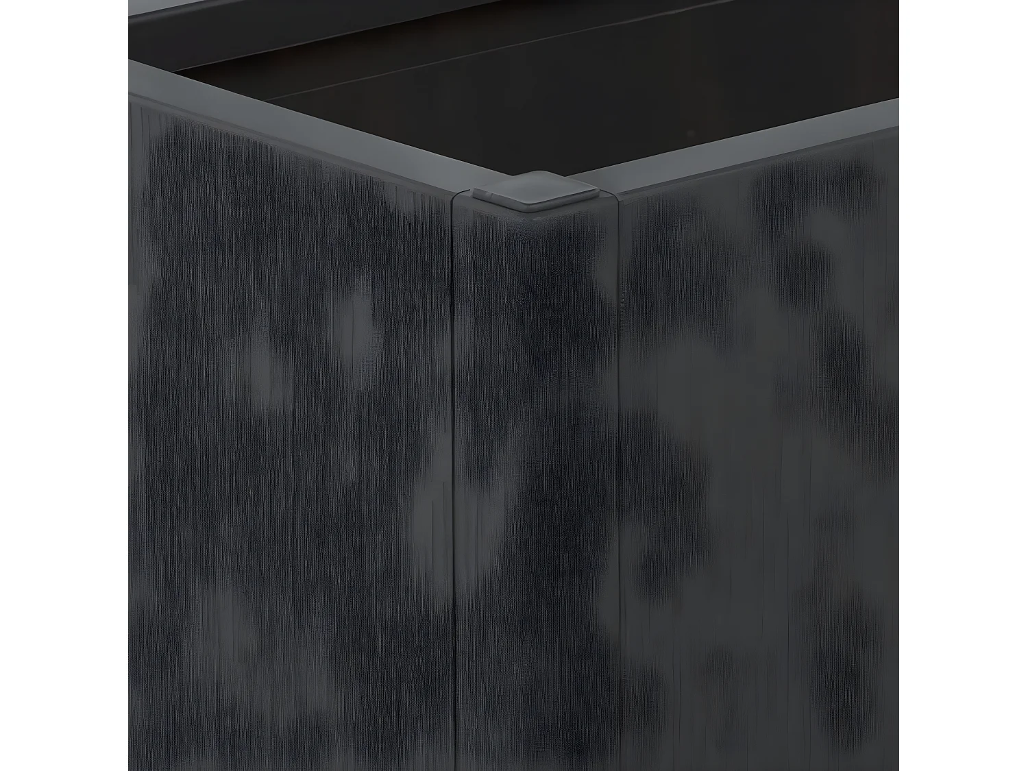 Jardinière avec treillis gris foncé 80x36x140 PP