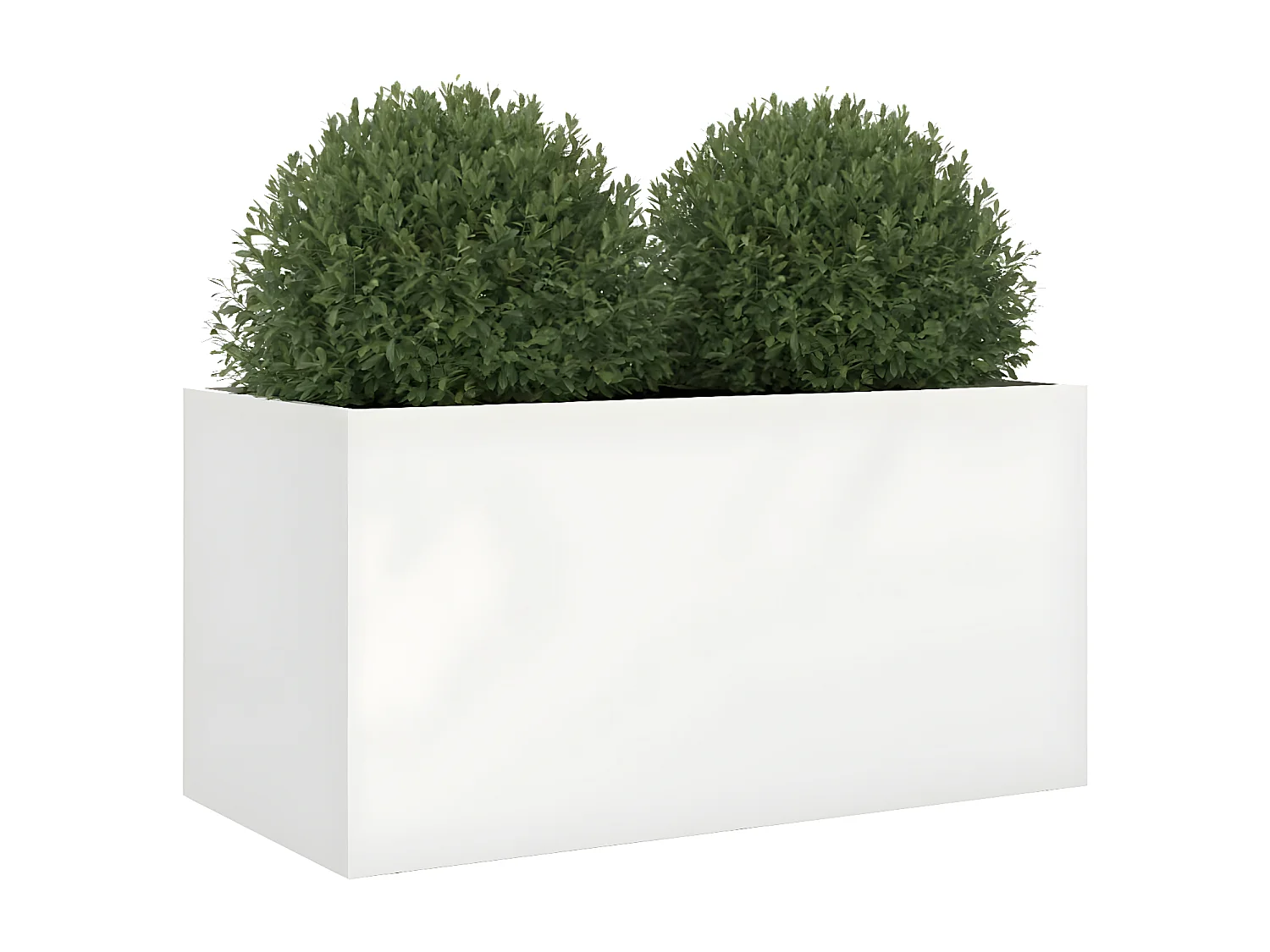 Jardinière blanc 62x30x29 acier laminé à froid