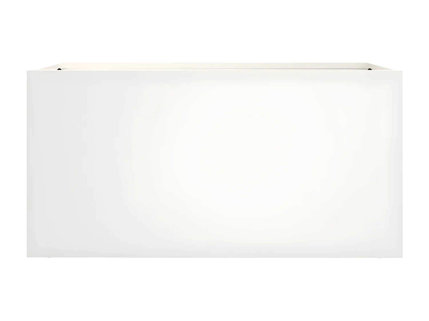 Jardinière blanc 62x30x29 acier laminé à froid