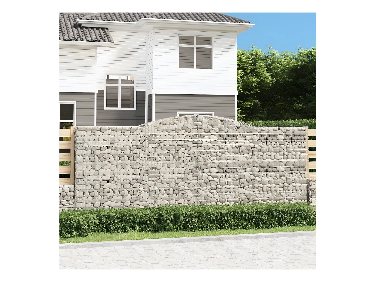 Schanskorven 20 st gewelfd 400x50x160/180 cm ijzer