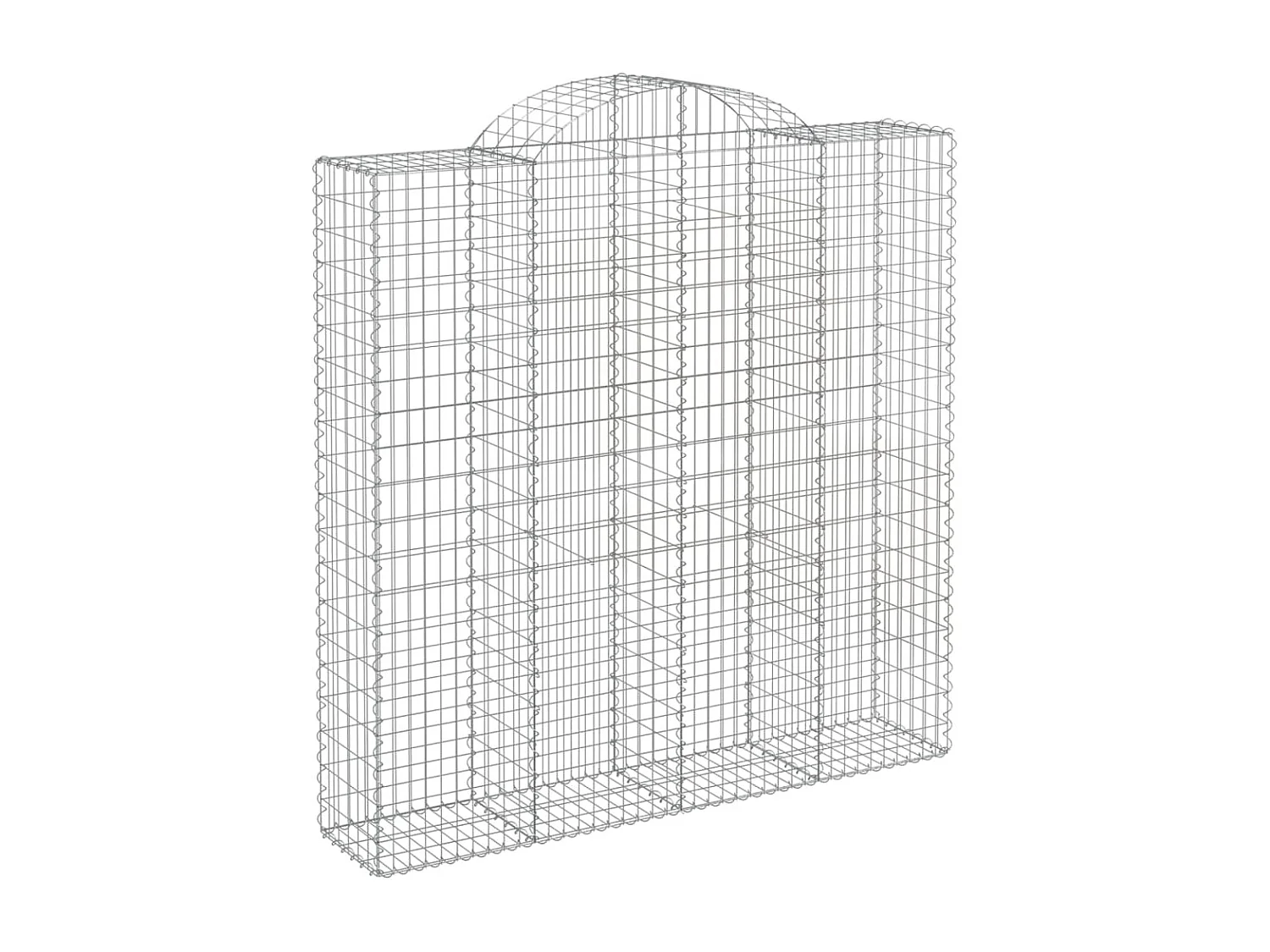 Paniers à gabions arqués 13 pièces 200x50x200/220 cm Fer galvanisé