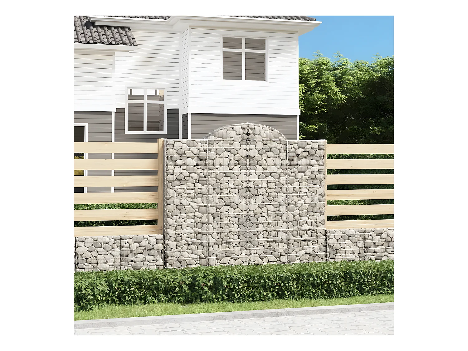 Schanskorven 7 st gewelfd 200x50x180/200 cm ijzer