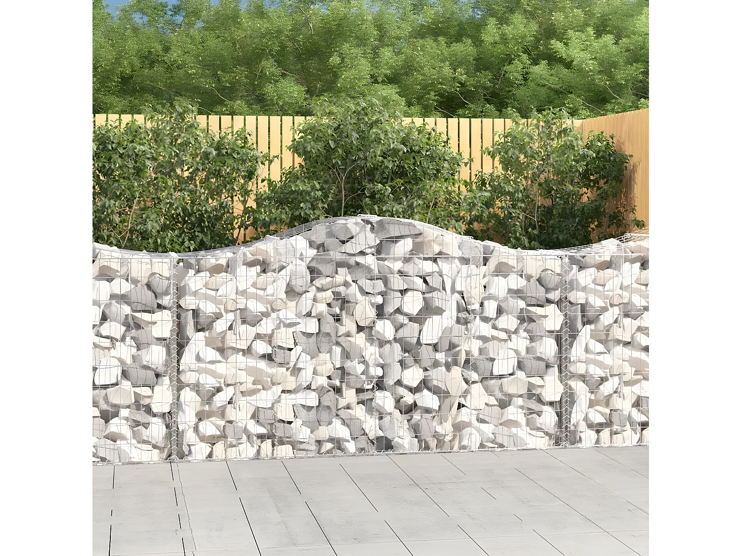 Cestos gabião arqueados 50 peças 200x50x100/120 ferro galvanizado