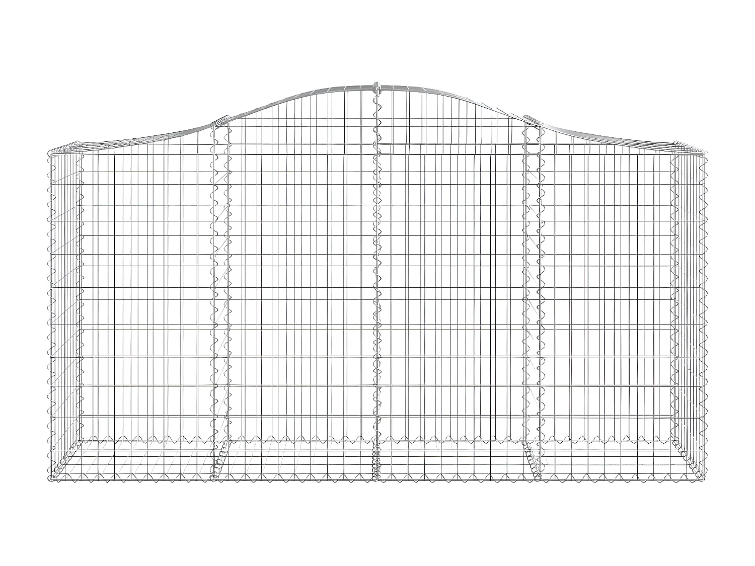 Cestos gabião arqueados 50 peças 200x50x100/120 ferro galvanizado