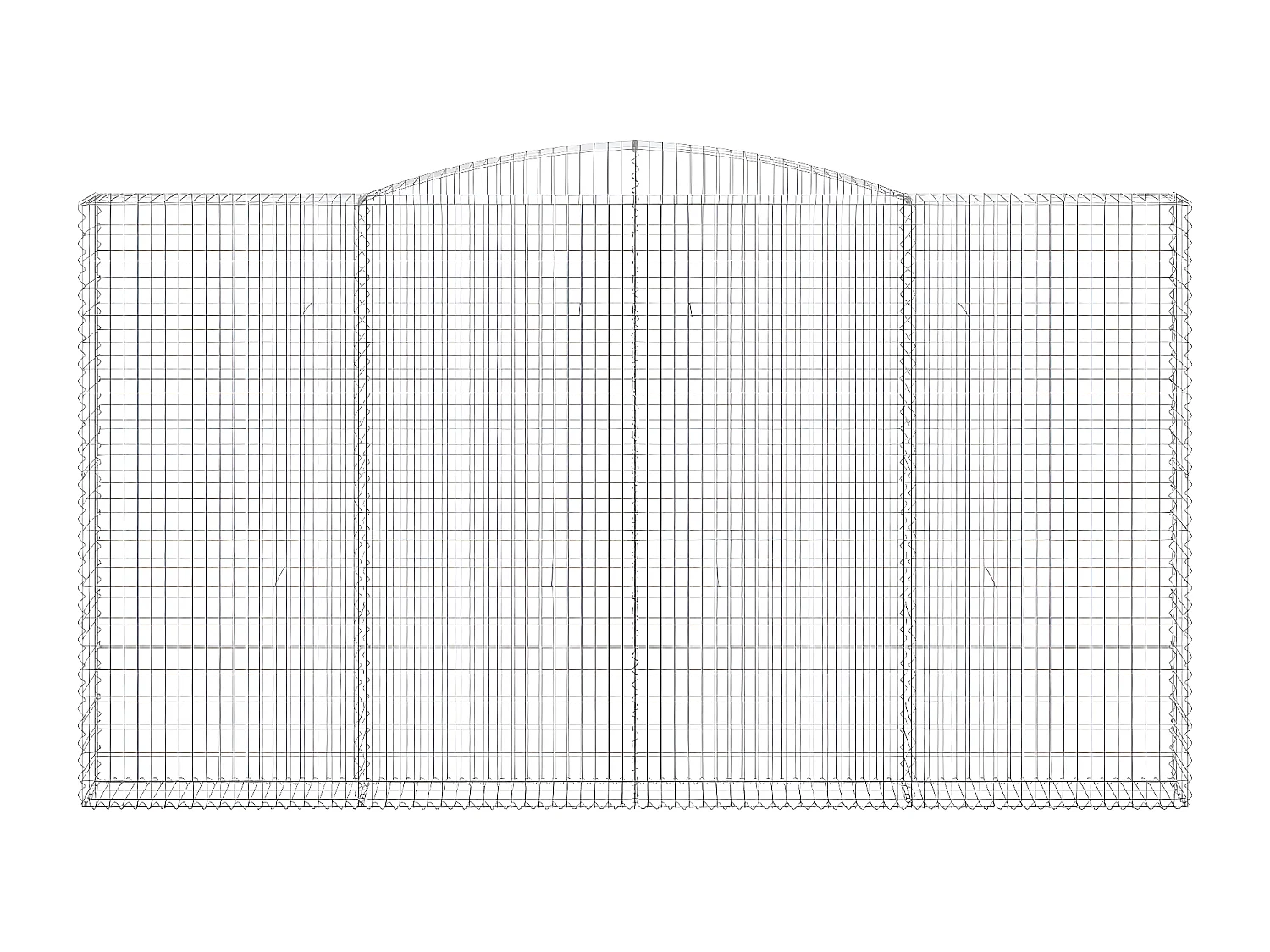 Paniers à gabions arqués 10 pièces 400x30x220/240 cm Fer galvanisé