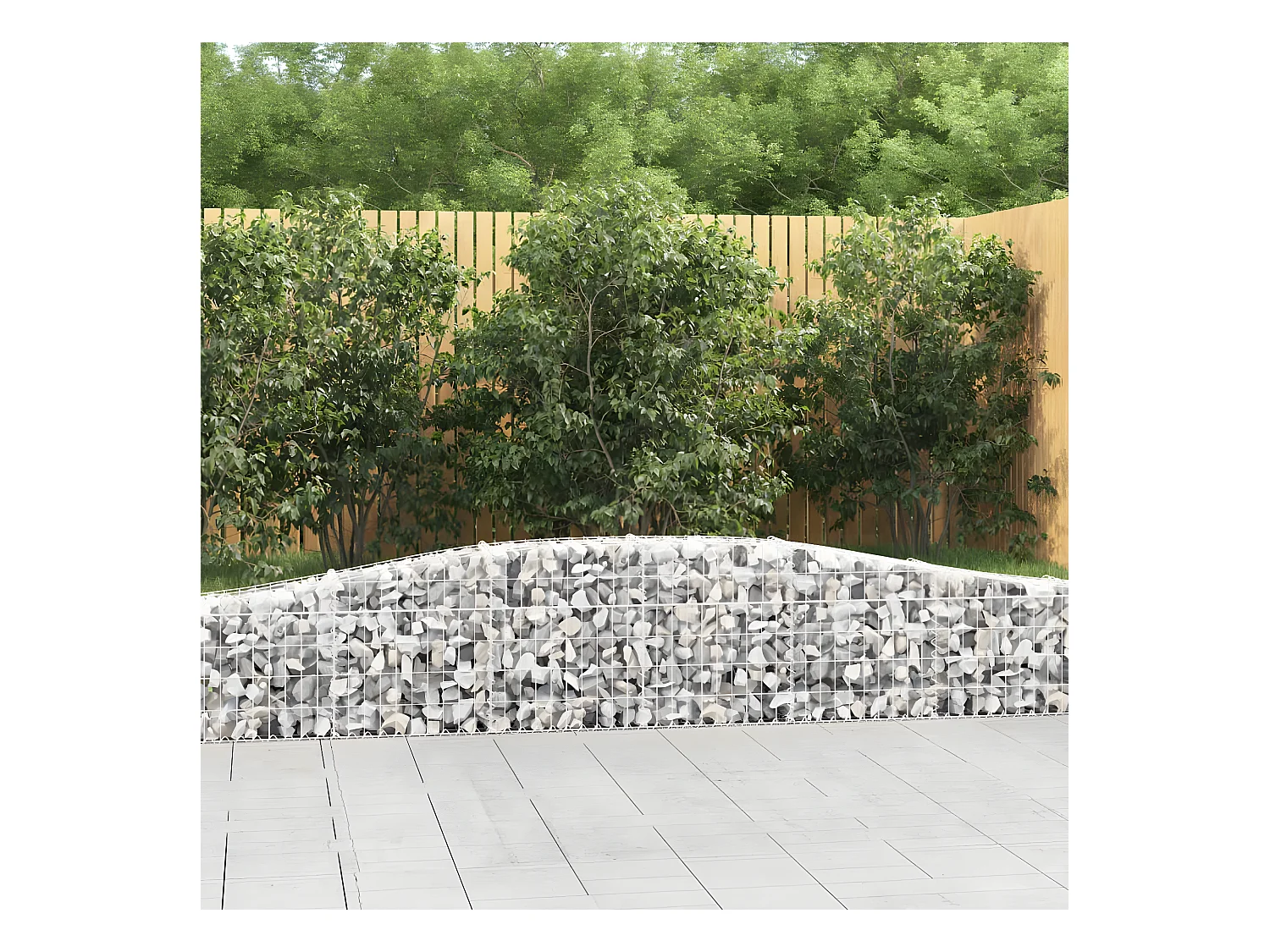 Schanskorven 9 st gewelfd 400x30x40/60 cm ijzer