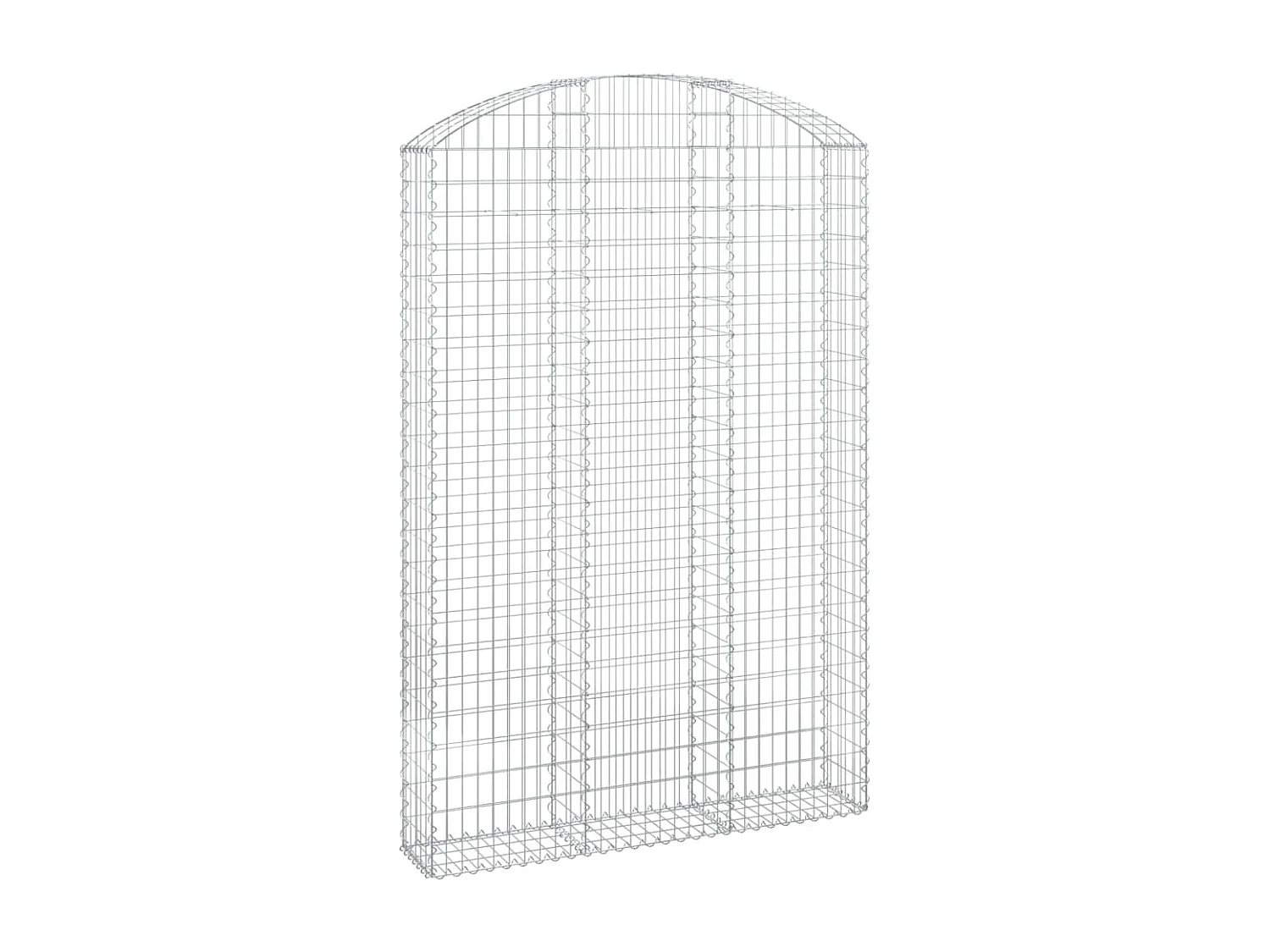 Panier de gabions arqué 150x30x220/240 cm Fer galvanisé