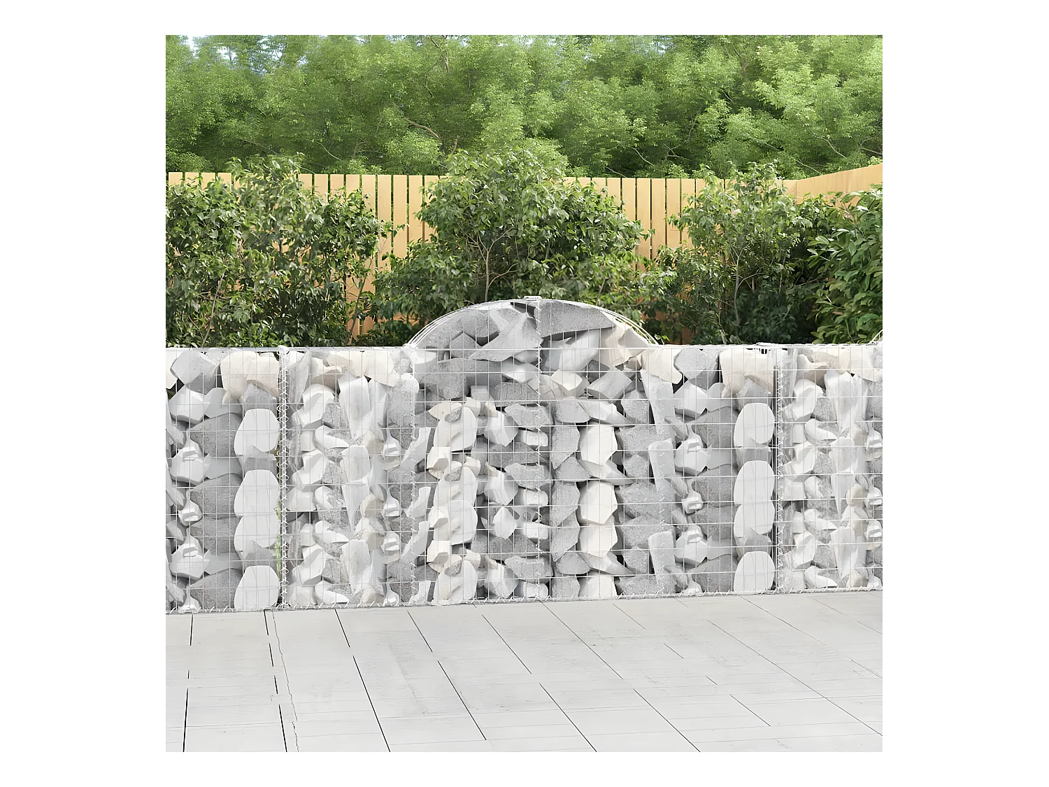 Schanskorven 9 st gewelfd 200x30x100/120 cm ijzer