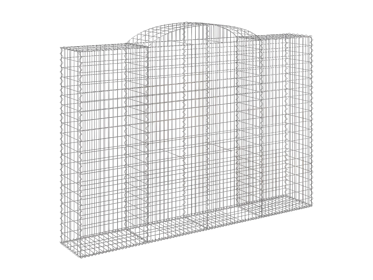 Paniers à gabions arqués 11 pièces 300x50x200/220 cm Fer galvanisé